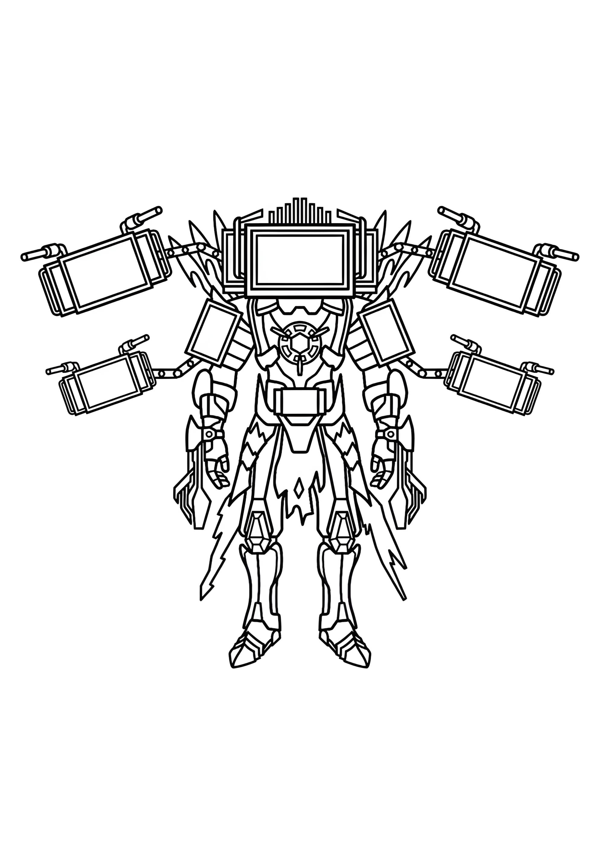 Раскраска Обновленный Омега Тв-мен