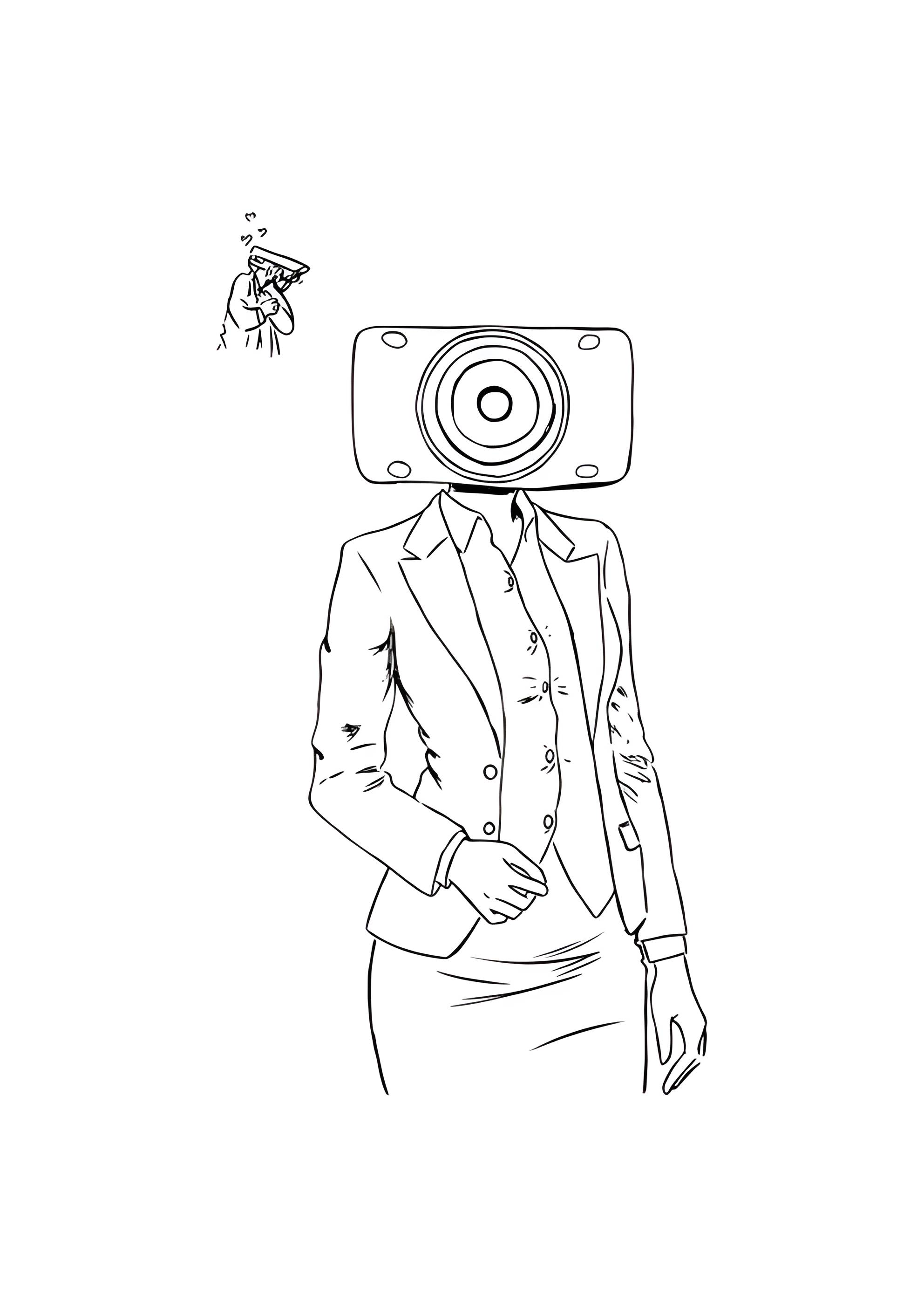 Раскраска Обворожительная СпикерВумен