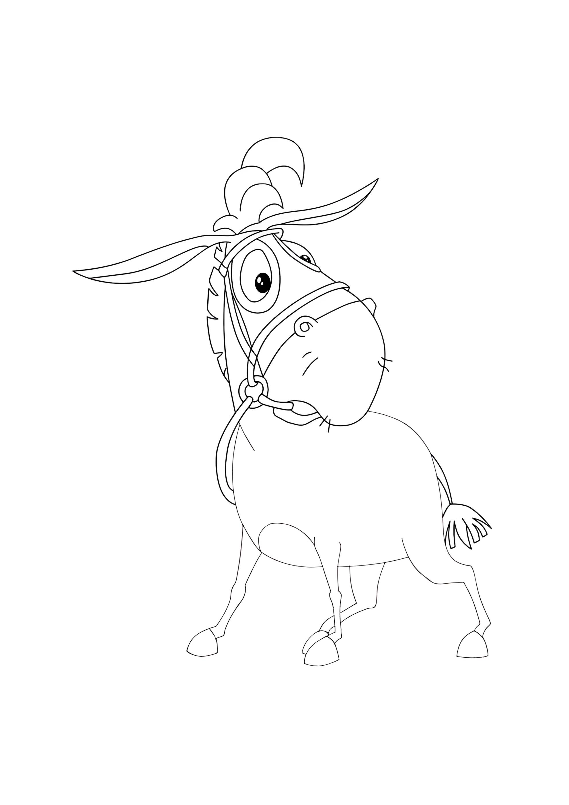 Раскраска Ослик Моисей