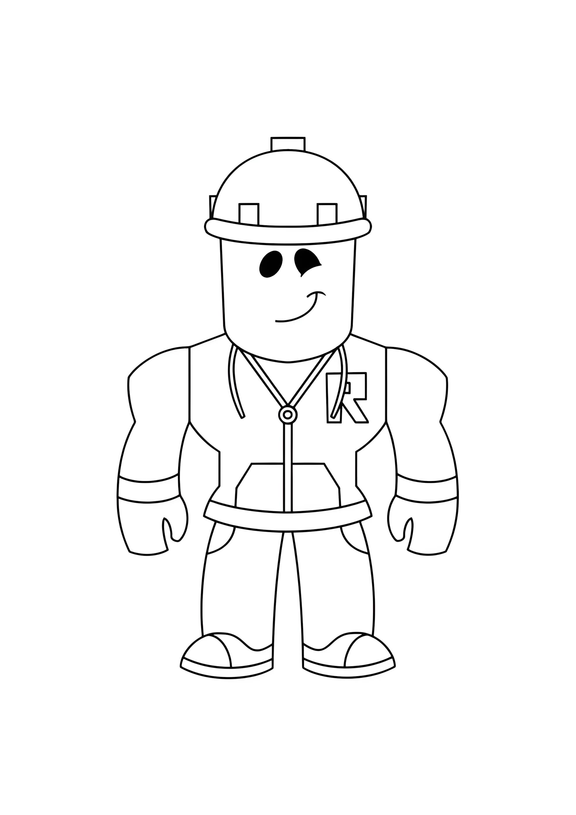 Раскраска Персонаж строитель
