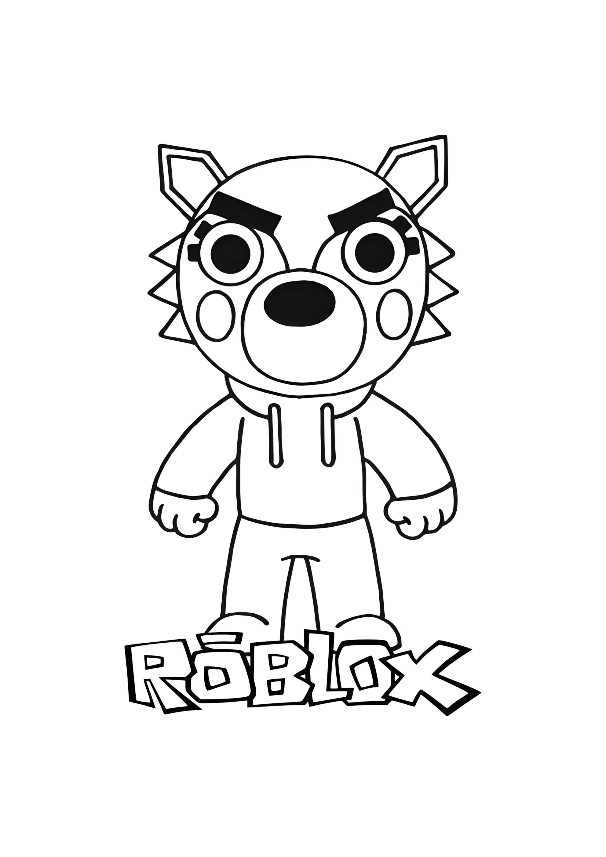 Раскраска Пигги, Волк (Willow Wolf)