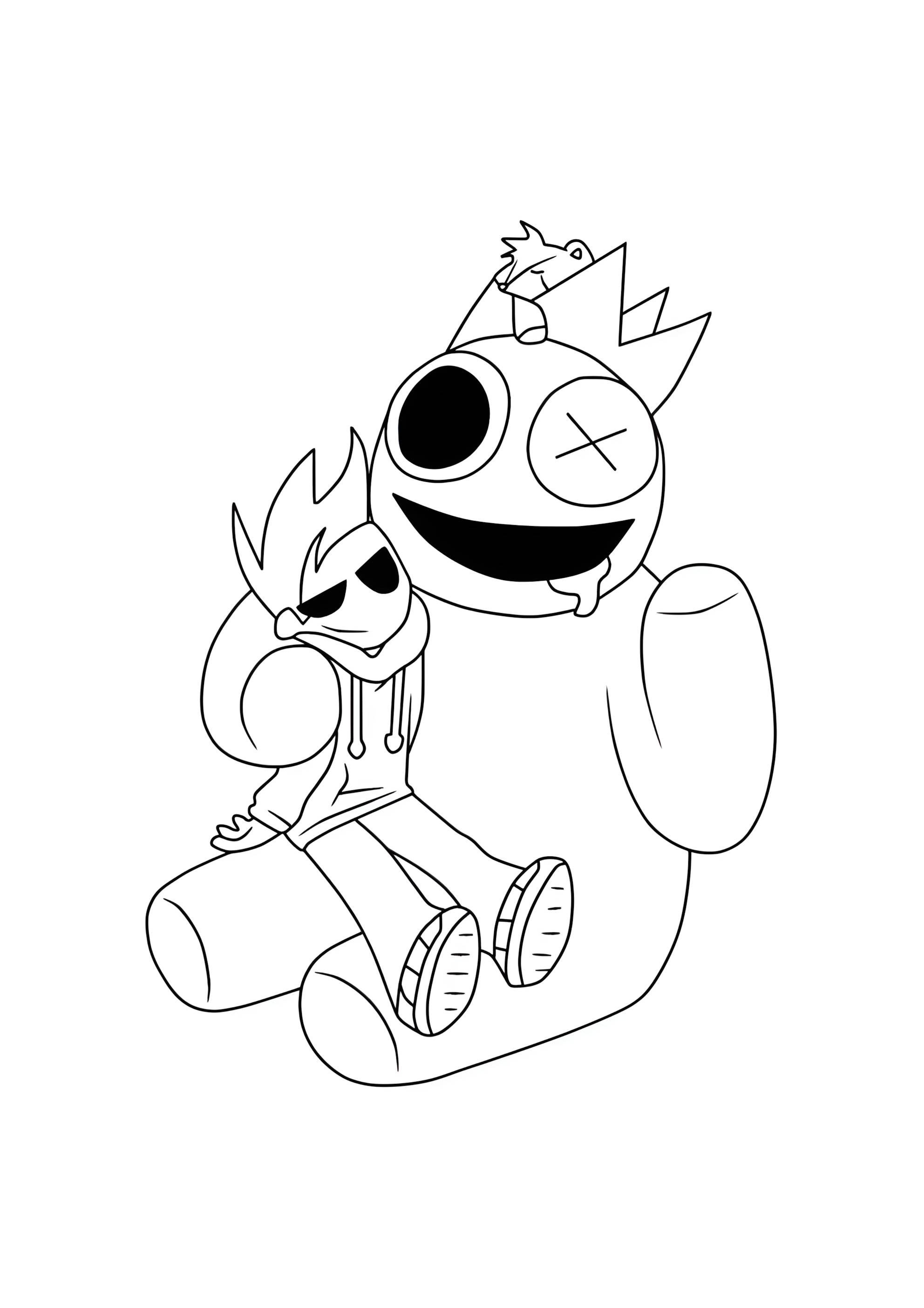 Раскраска Радужные друзья Роблокс