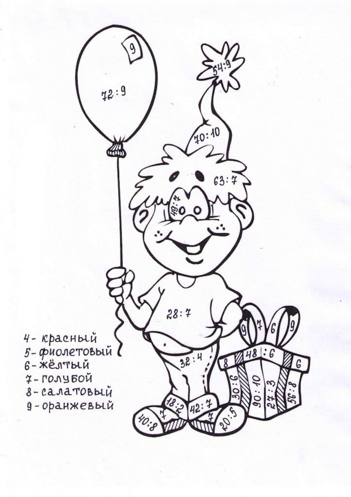 Раскраска Раскраска Деление