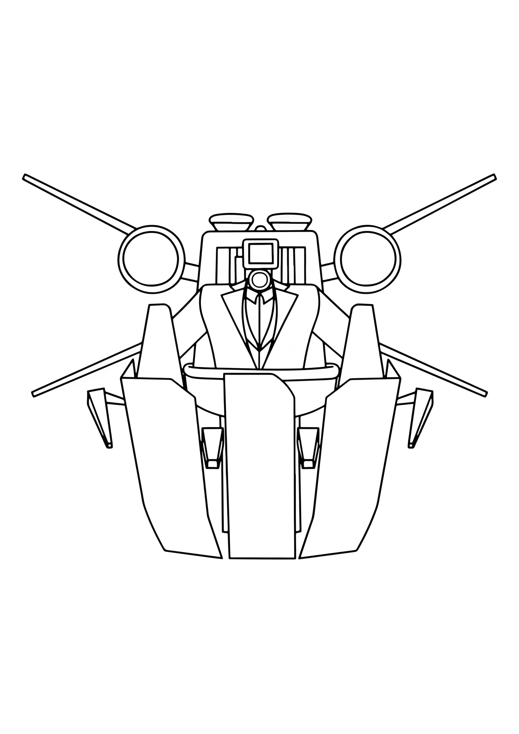 Раскраска Реактивный КамераМен