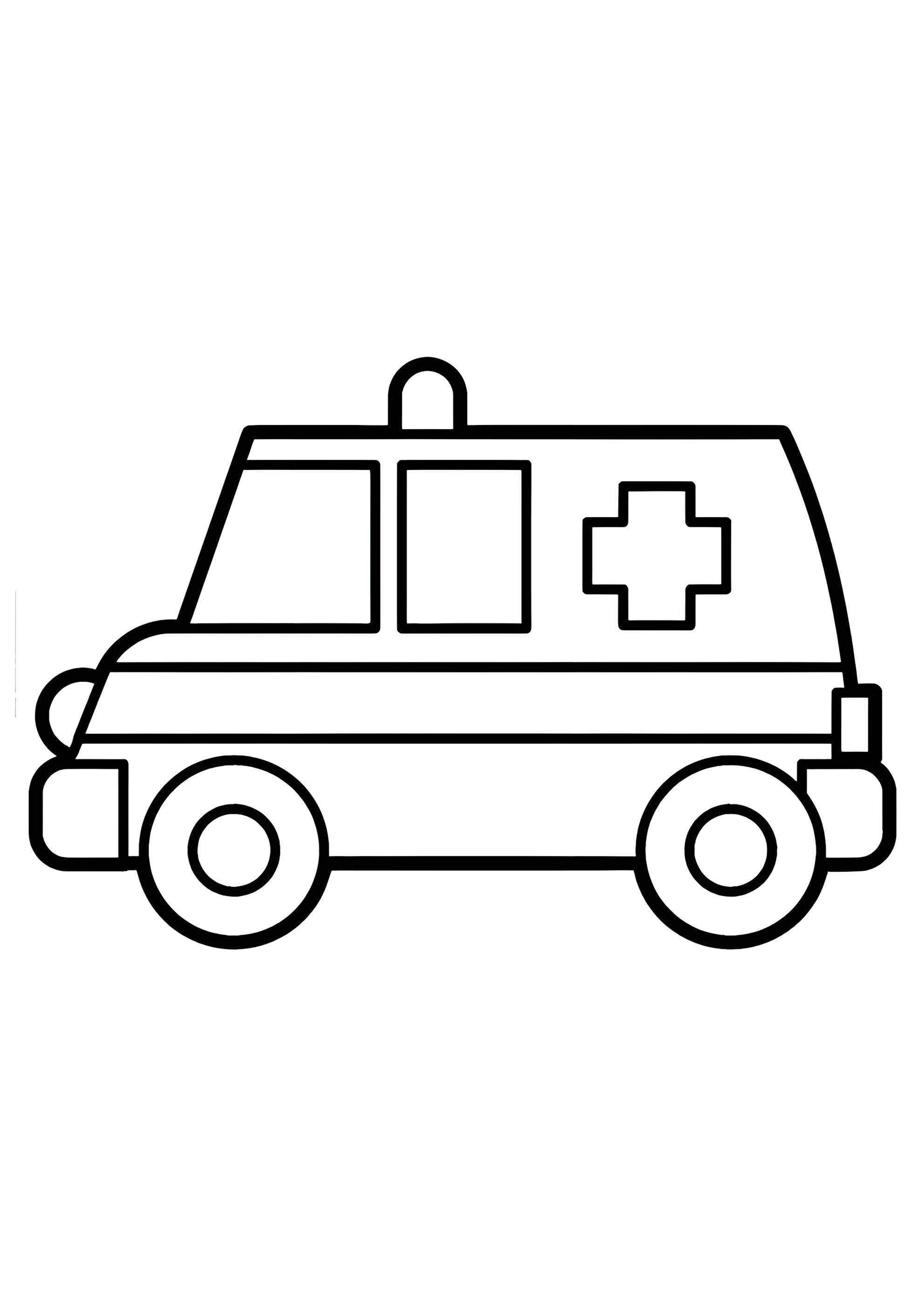 Раскраска Рисунок Скорая помощь