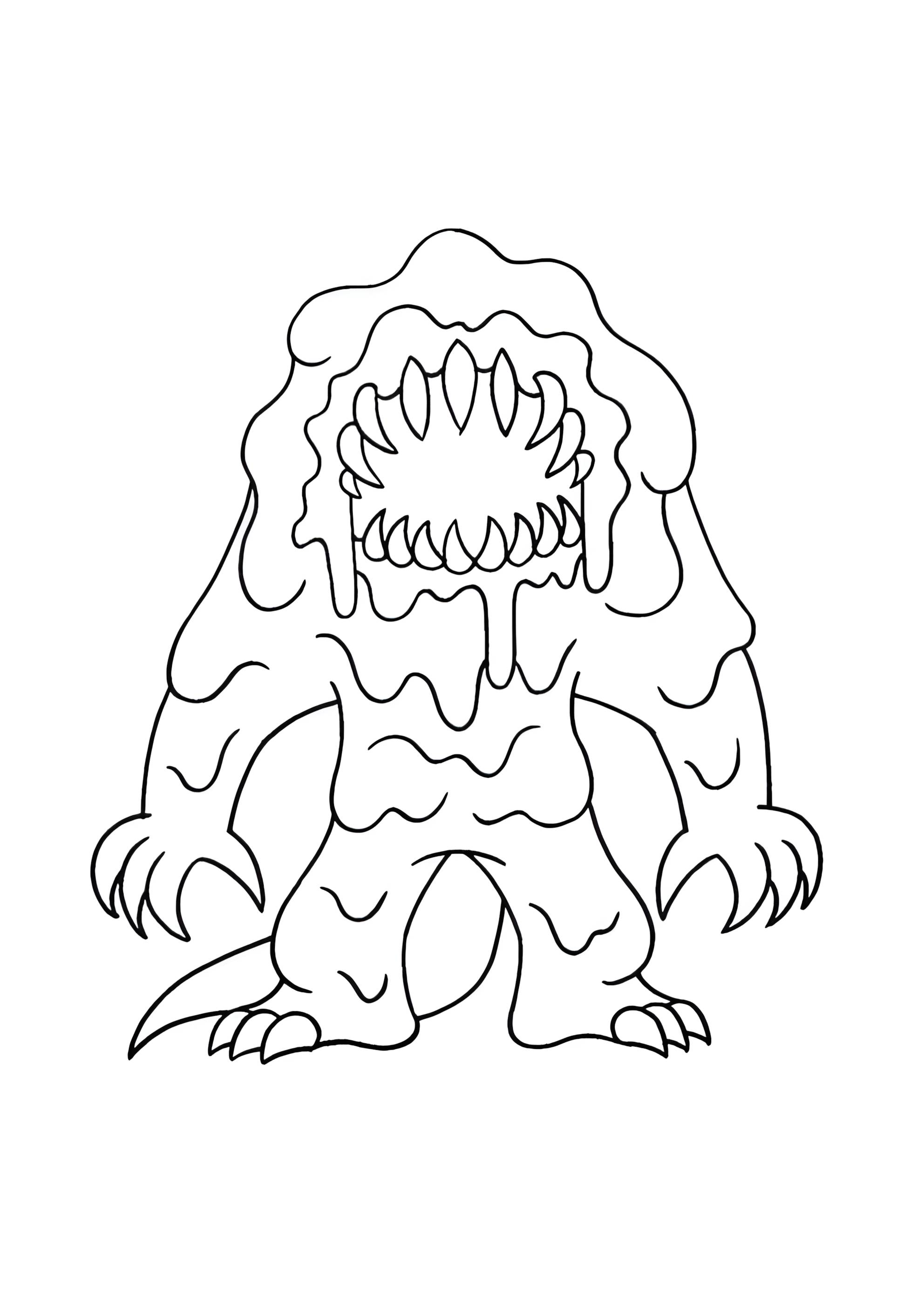 Раскраска Роблокс DOORS Greed