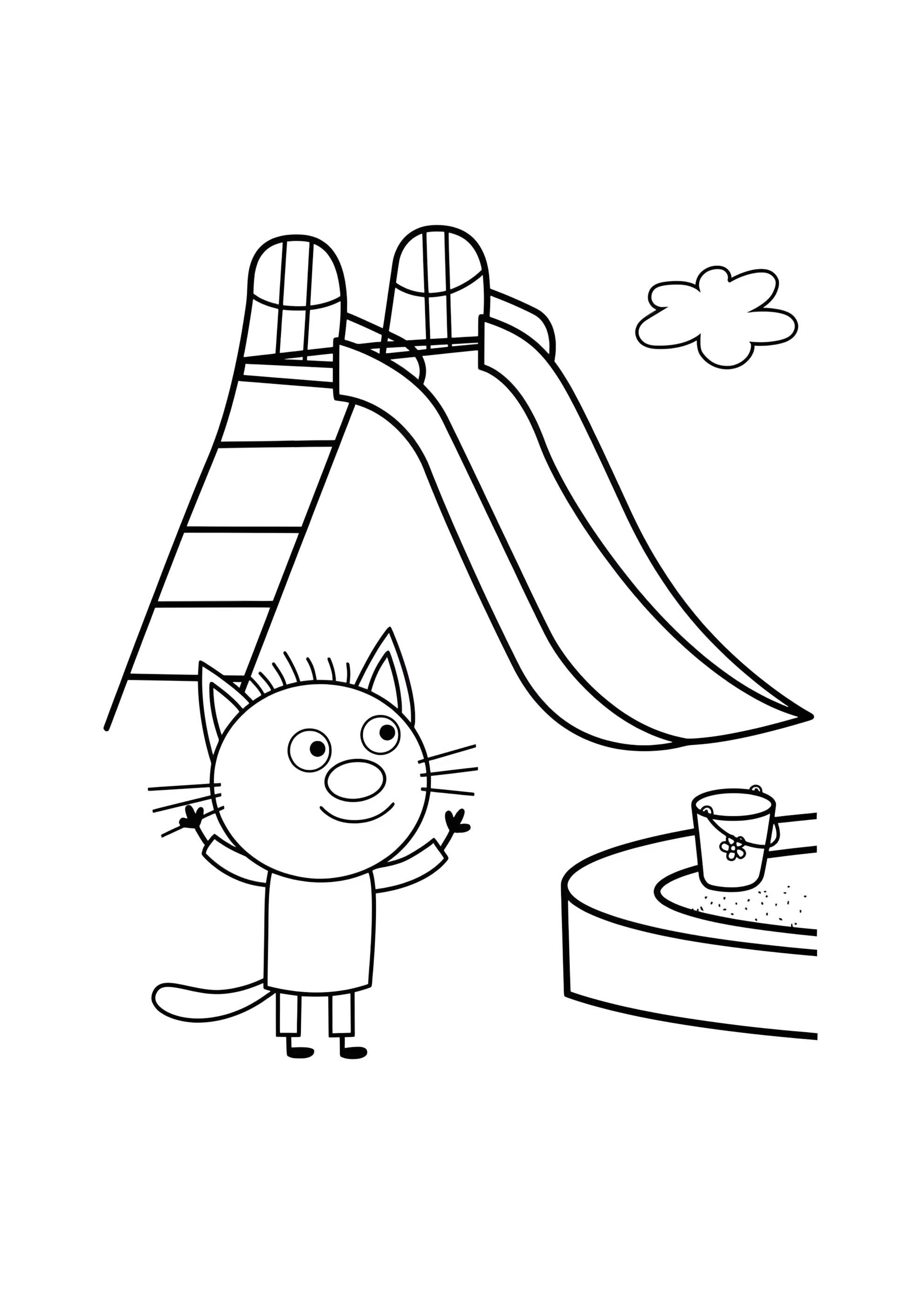 Раскраска Сажик гуляет