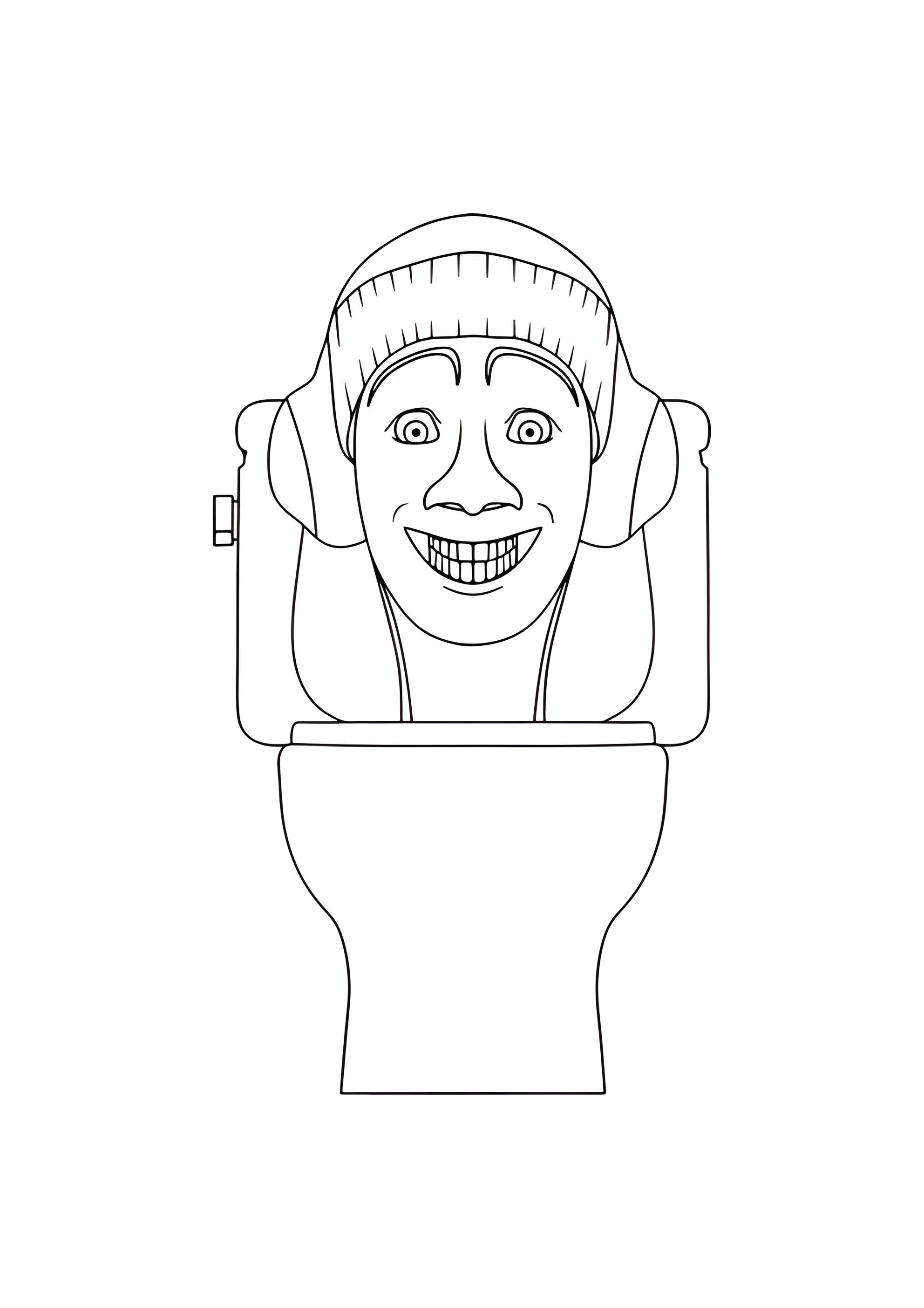 Раскраска Скибиди Туалет Диджей