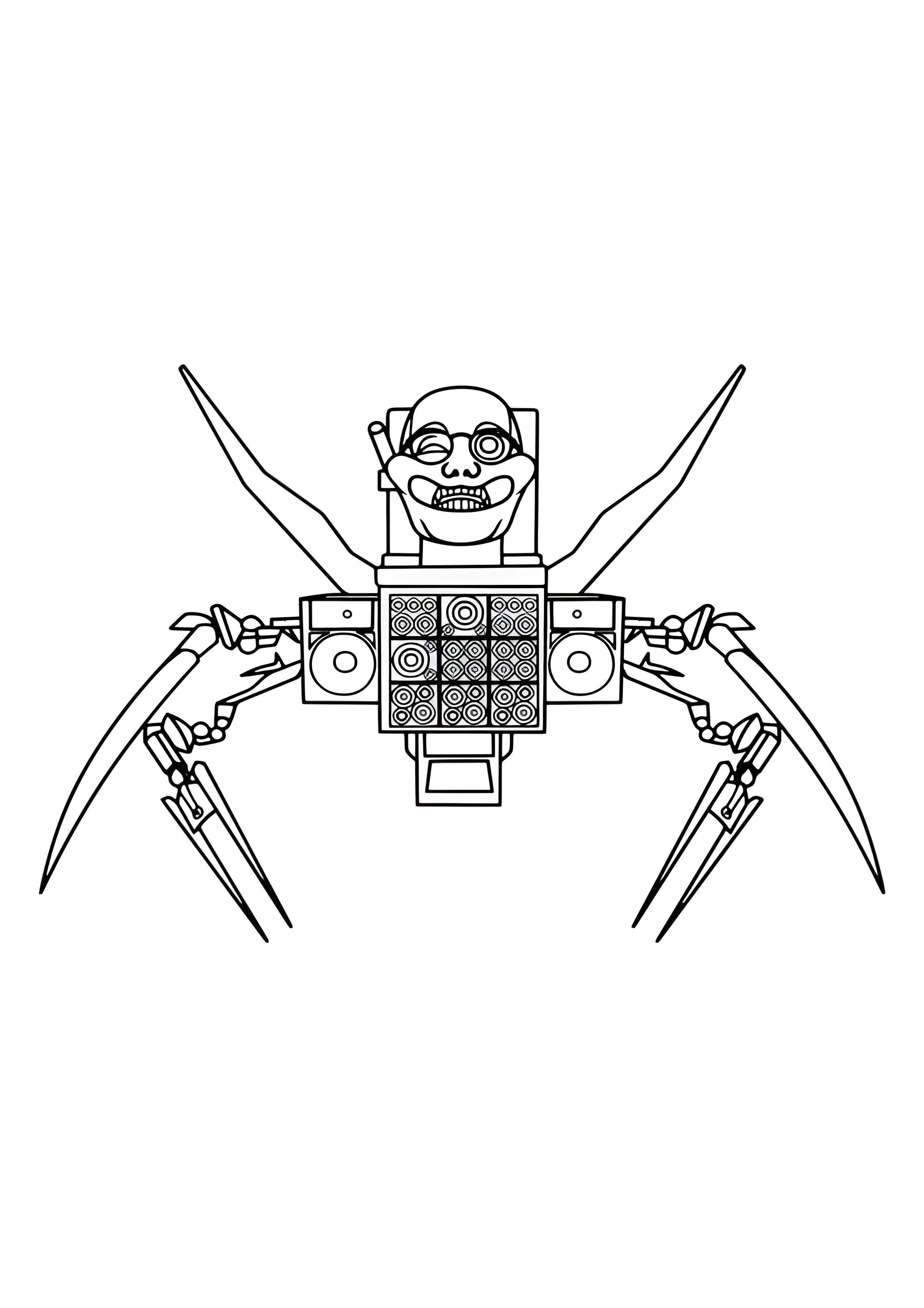 Раскраска Скибиди Туалет Учёный