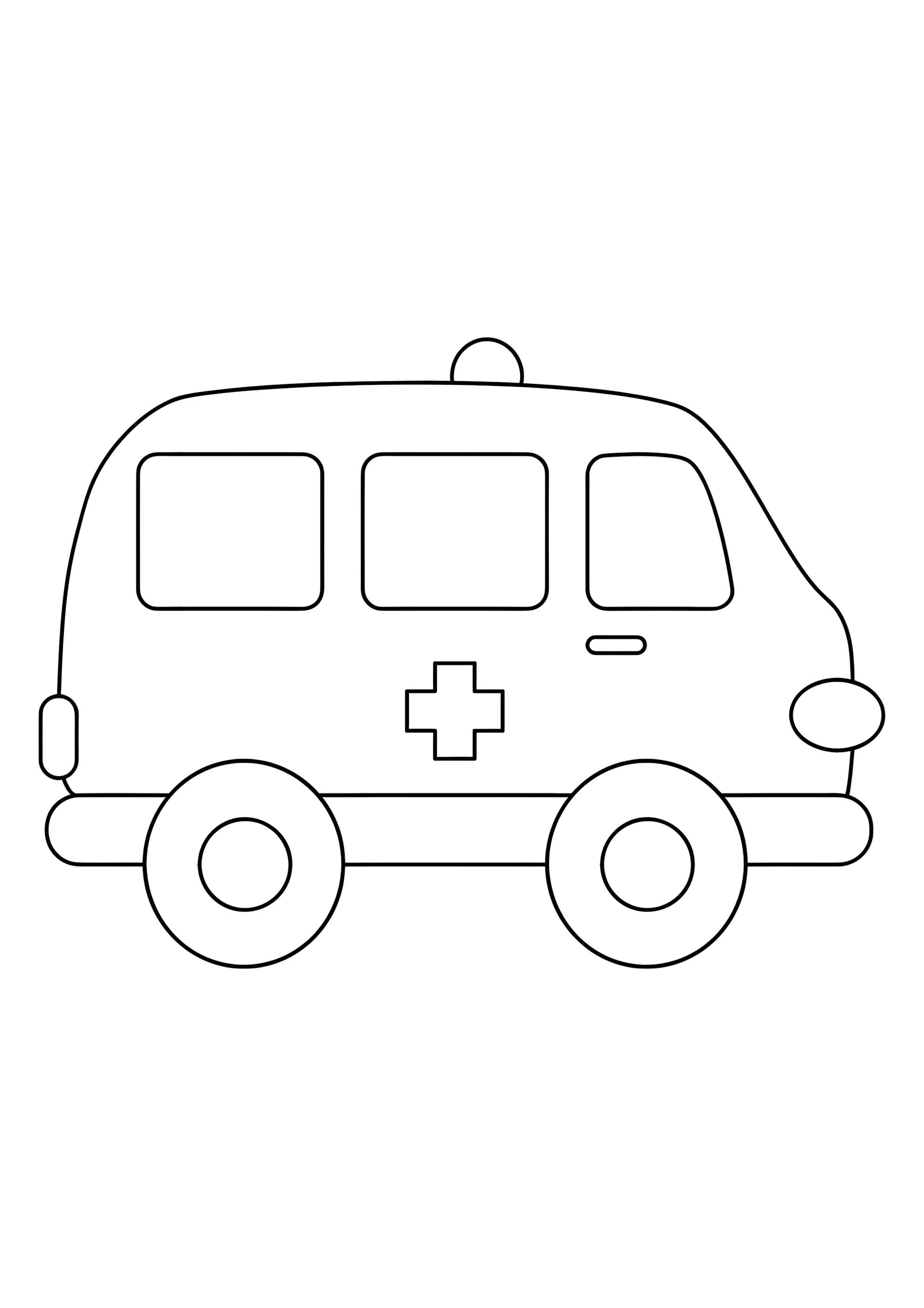 Раскраска Скорая для малышей