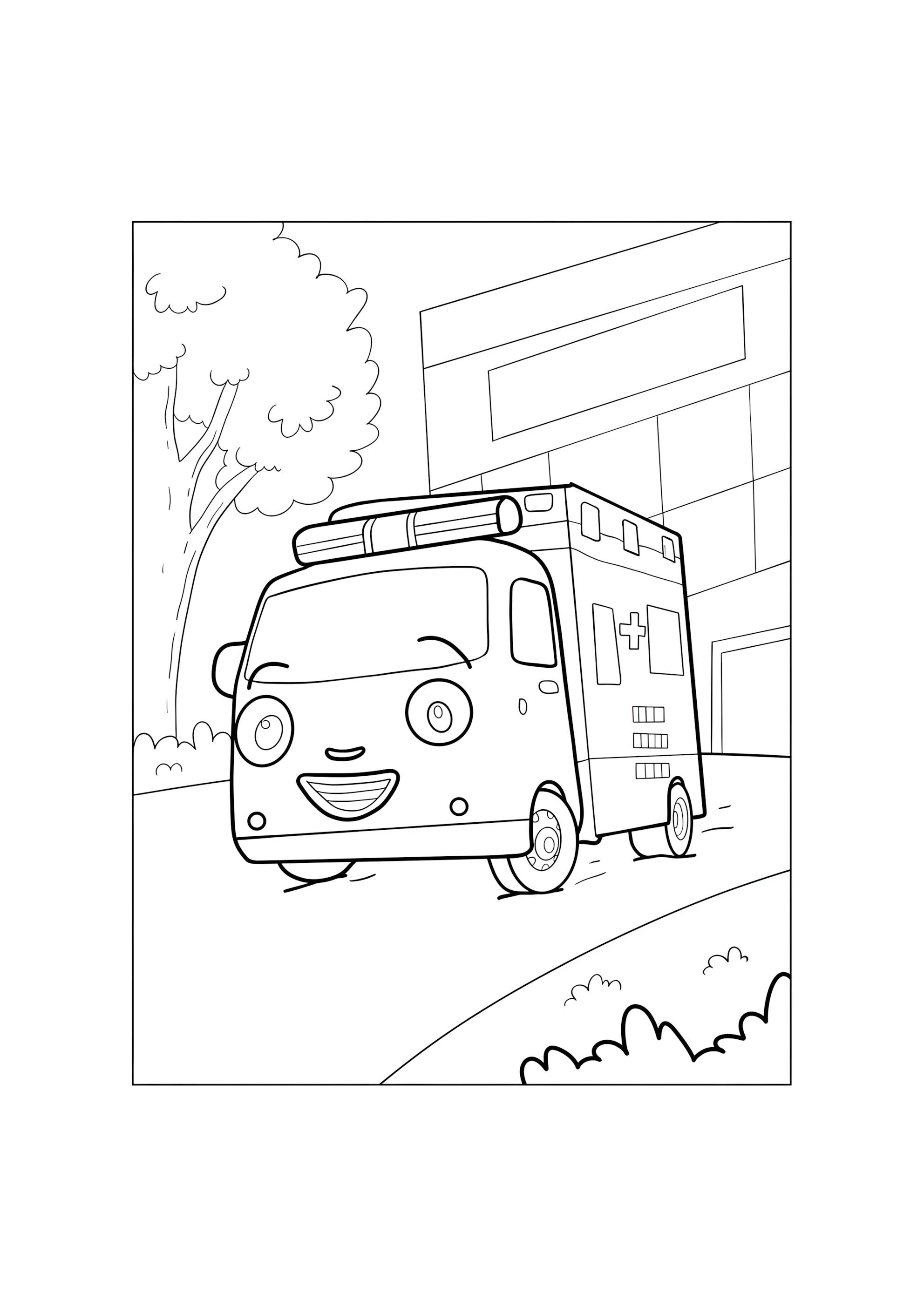 Раскраска Скорая помощь Алиса