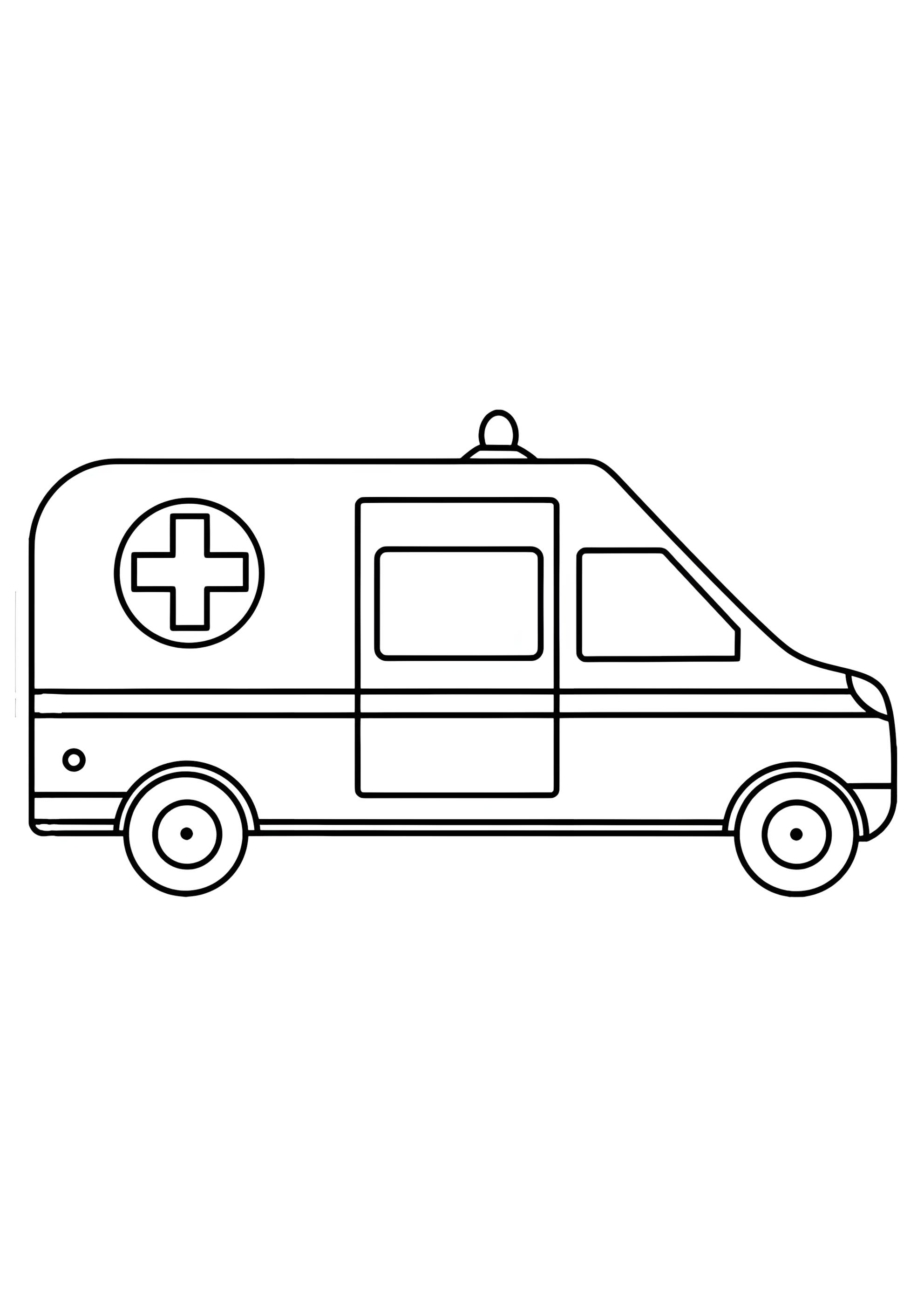 Раскраска Скорая помощь авто