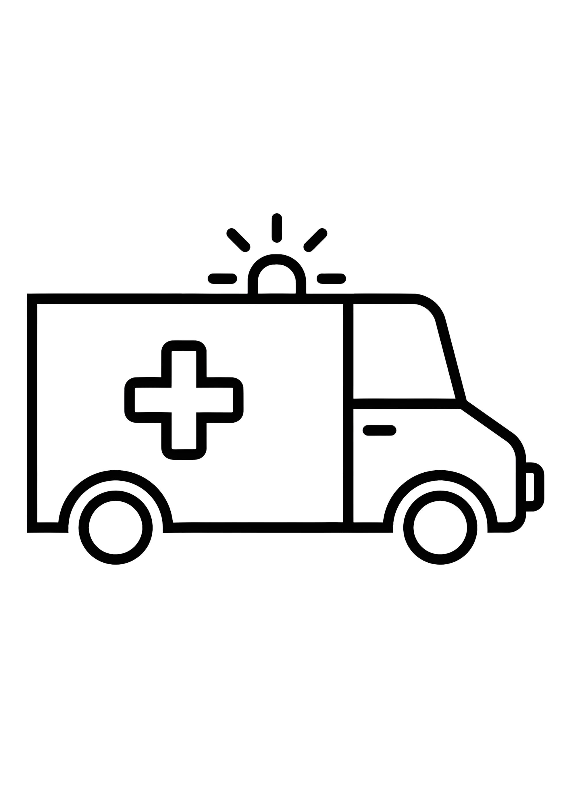 Раскраска Скорая помощь сирена