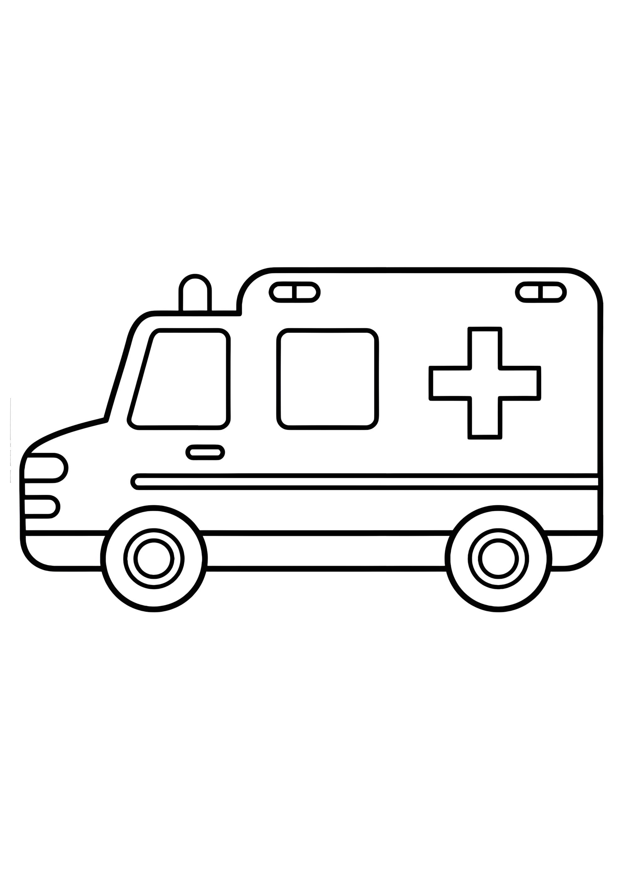 Раскраска Скорая помощь уехала