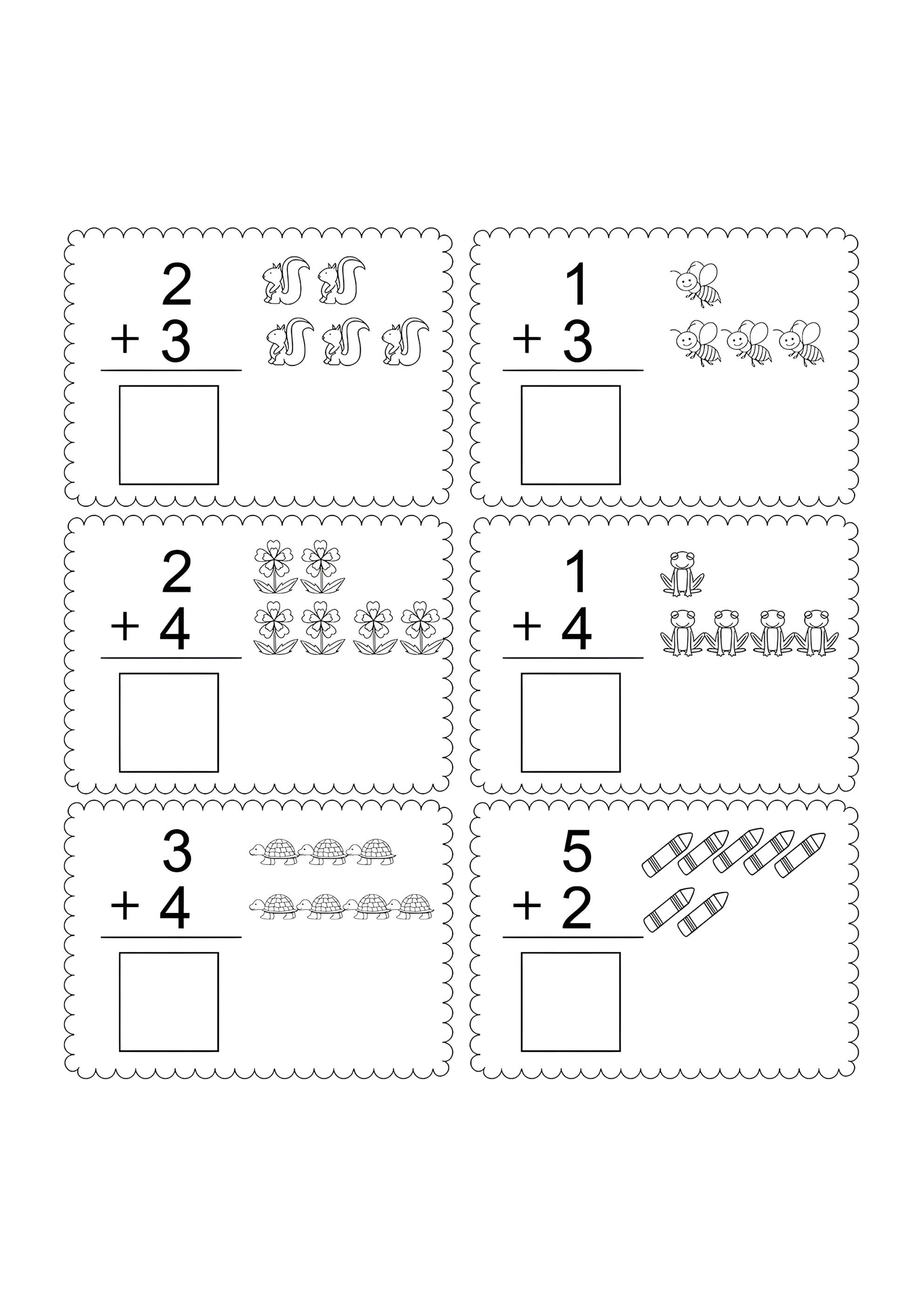 Раскраска Сложение для младших школьников