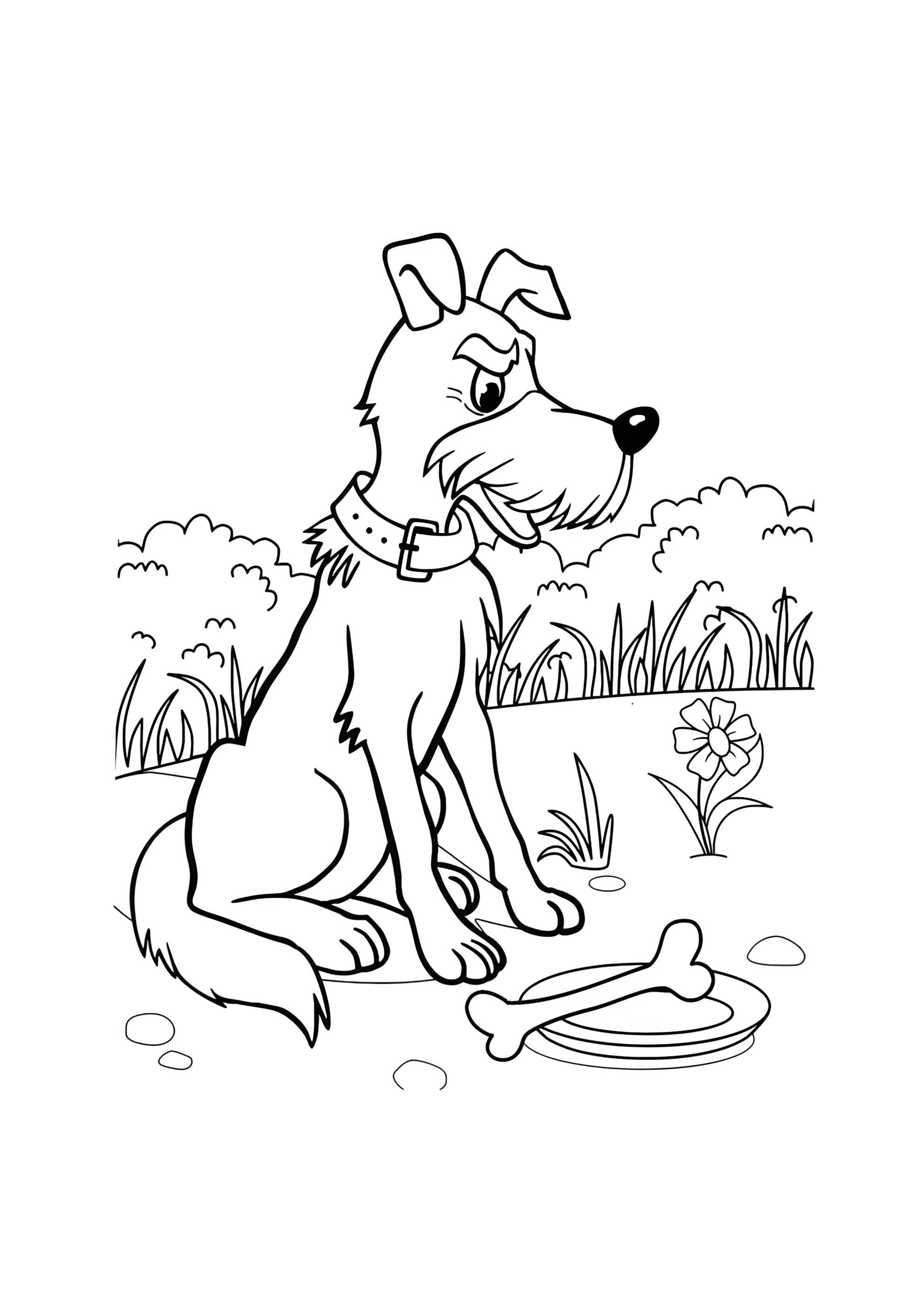 Раскраска Собака из Котенка по имени Гав