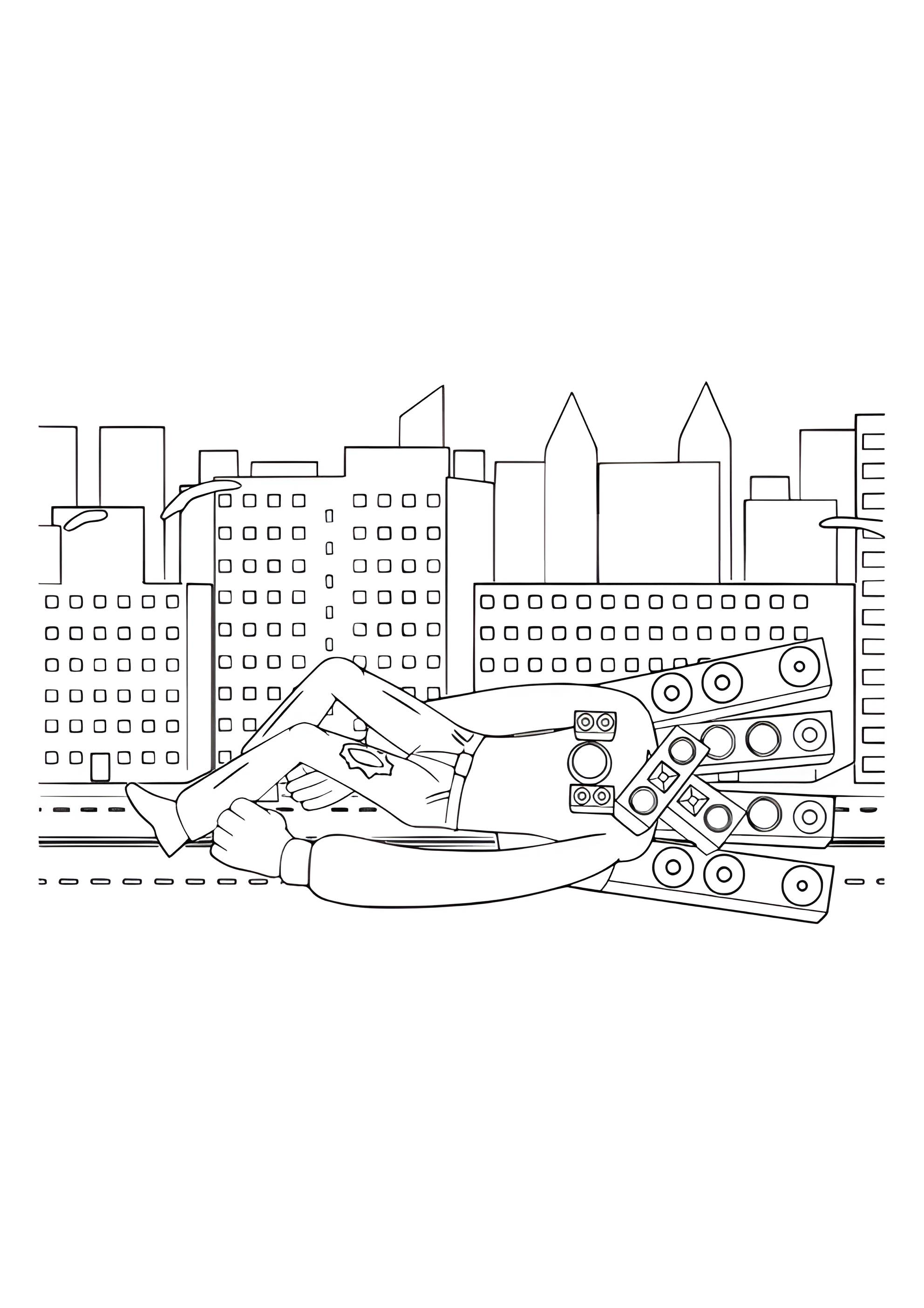 Раскраска СпикерМен Титан побеждён