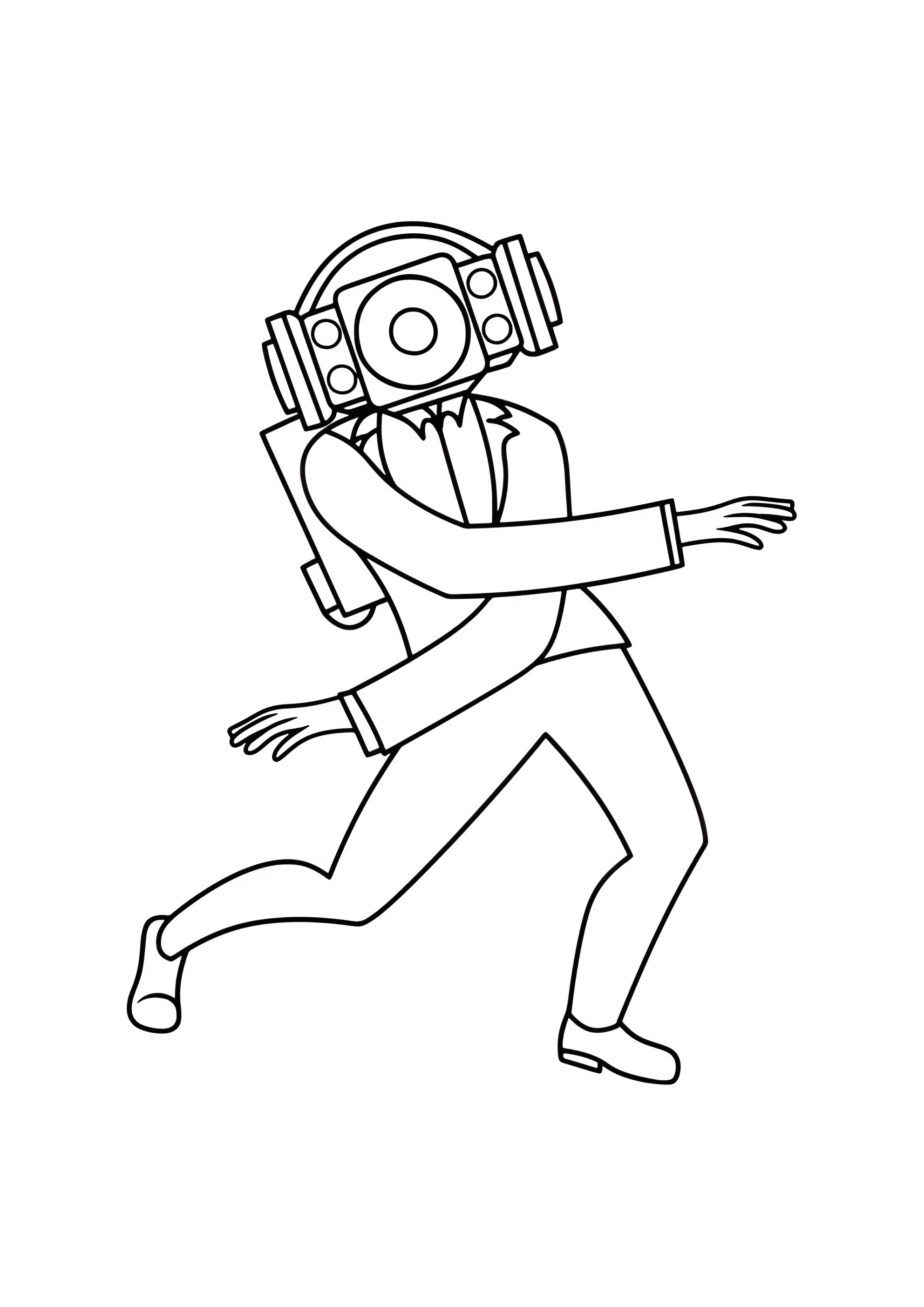 Раскраска СпикерВумен танцует