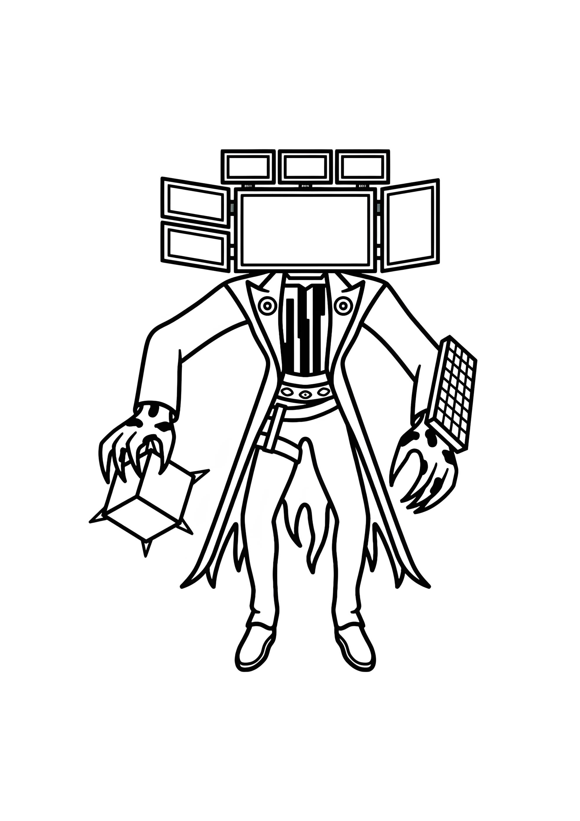 Раскраска Титан PC мэн