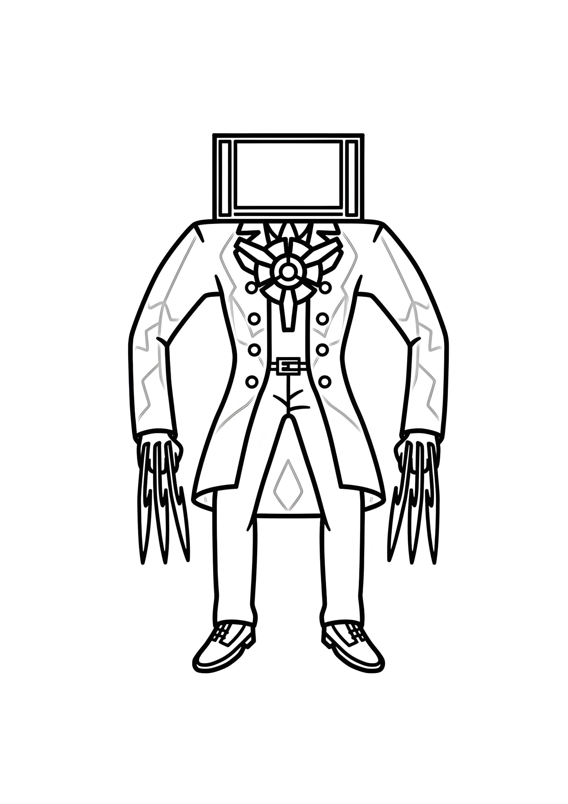 Раскраска Титан ТВ мэн 2.0