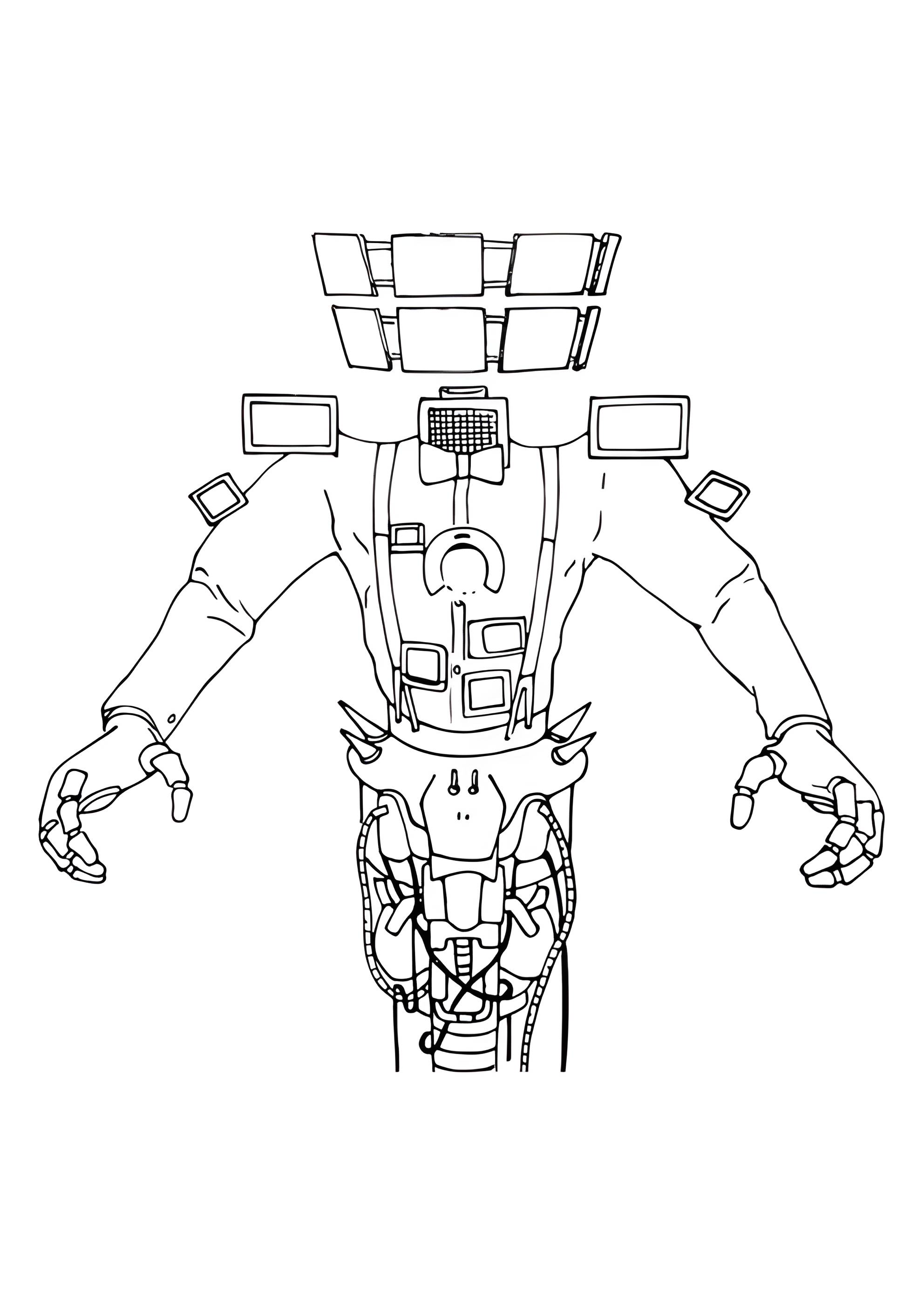 Раскраска Ультимейт ТВ Мен
