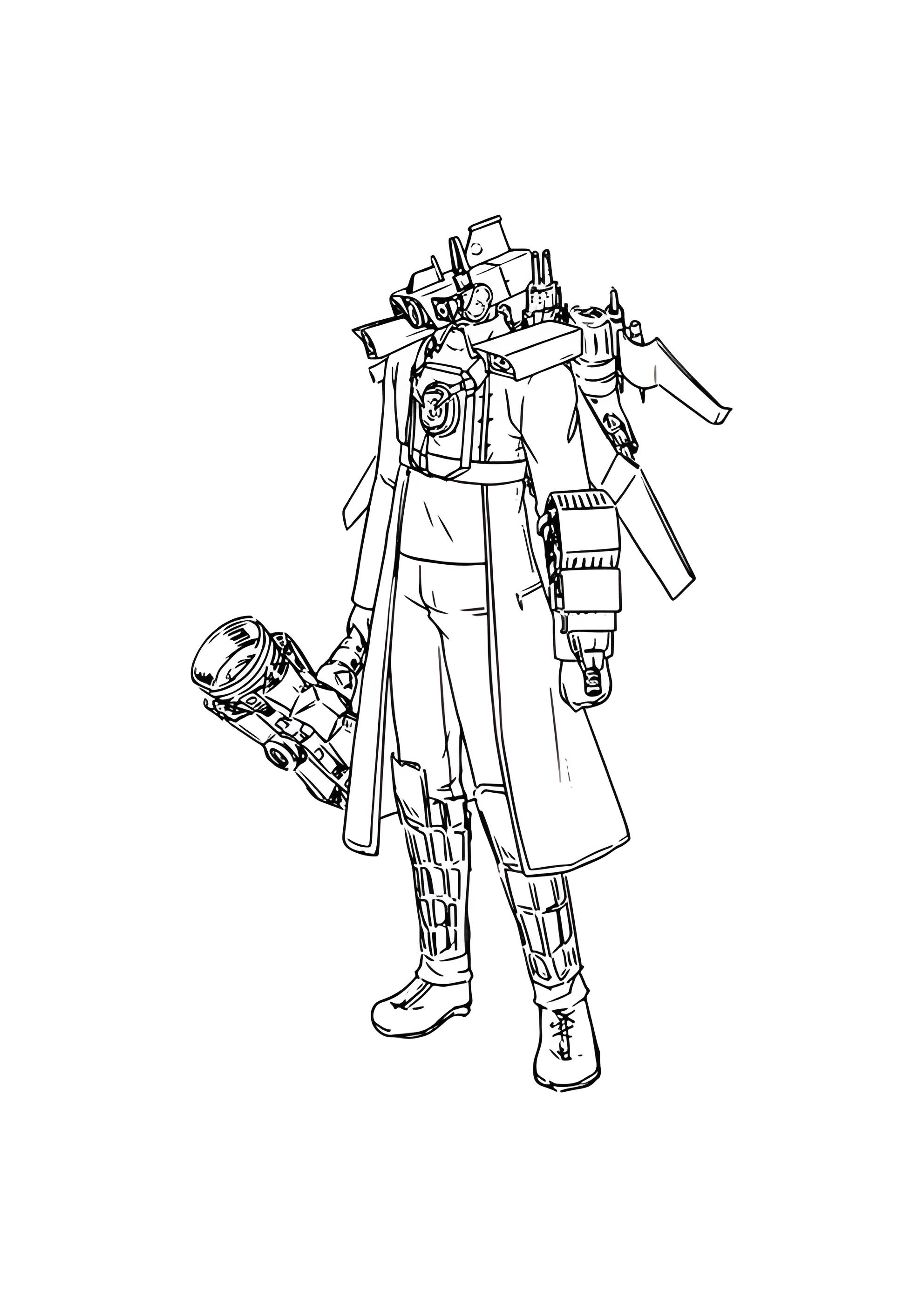 Раскраска Улучшенный Титан КамераМен