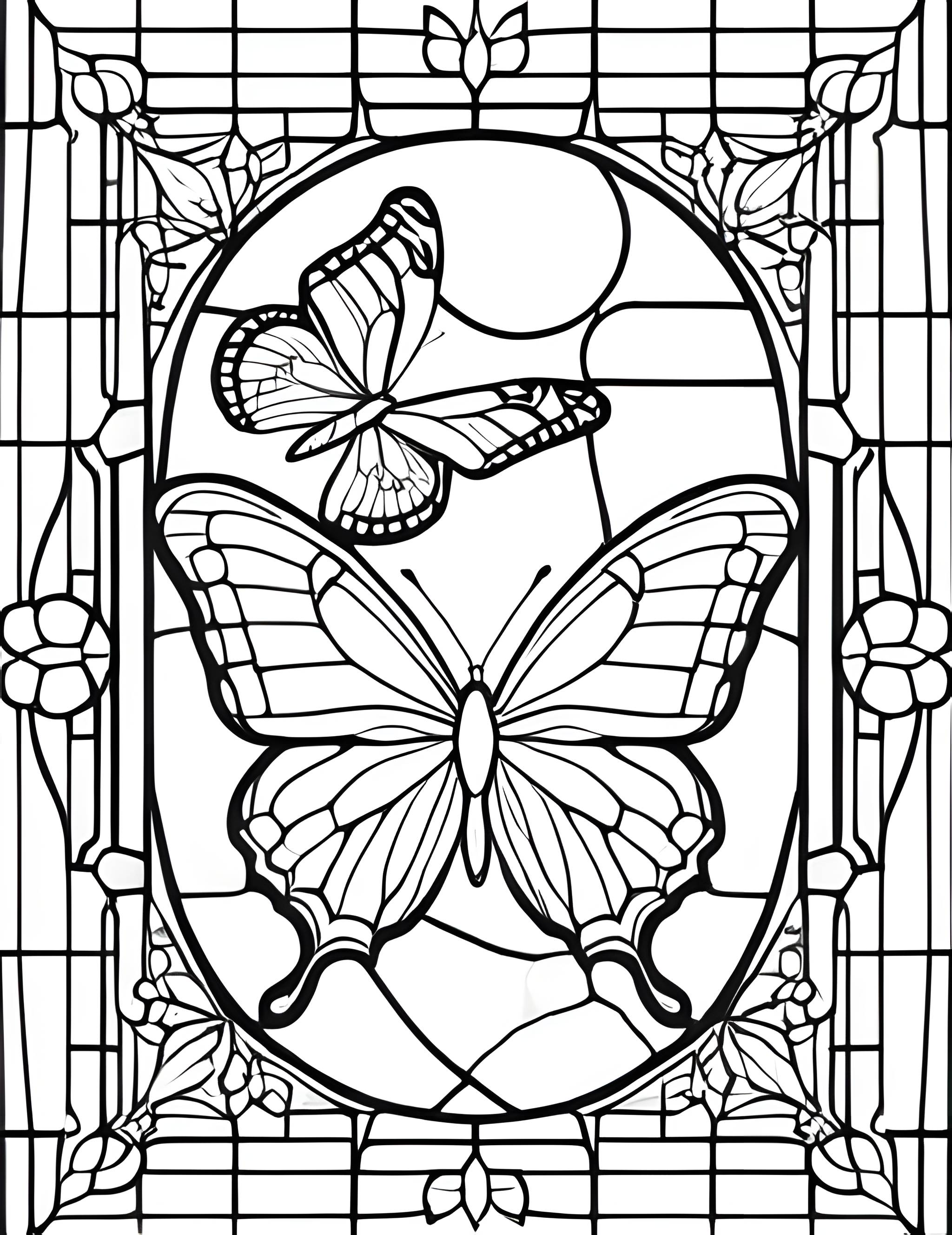 Раскраска Витраж 1