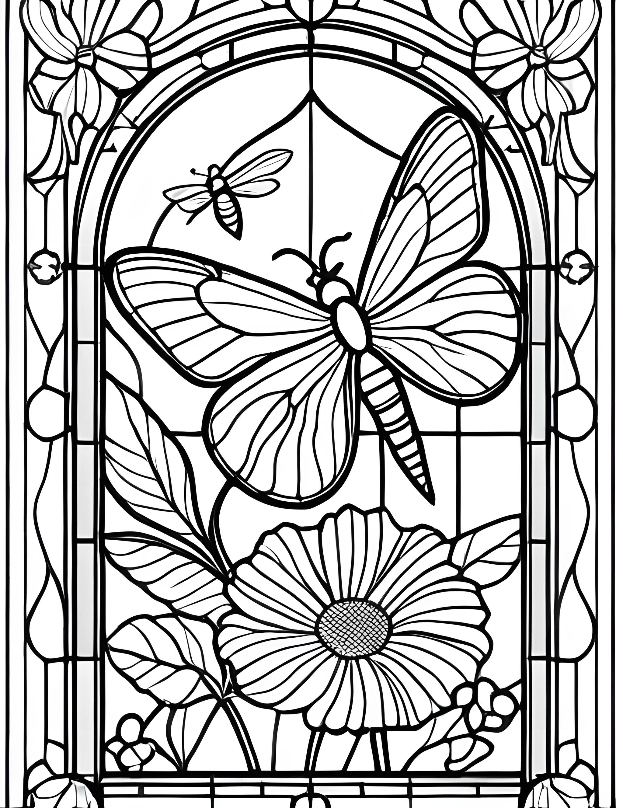 Раскраска Витраж 14