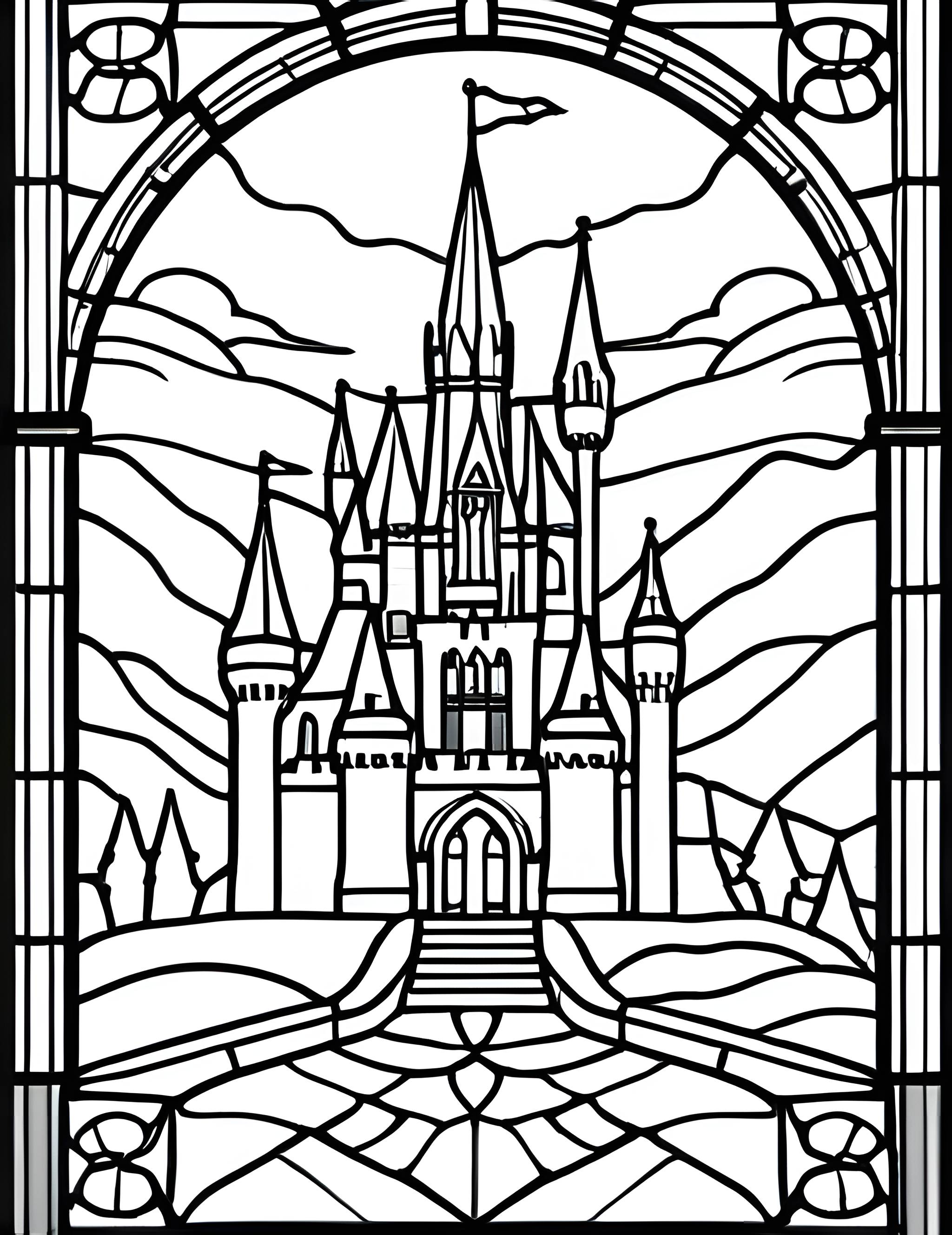 Раскраска Витраж 19