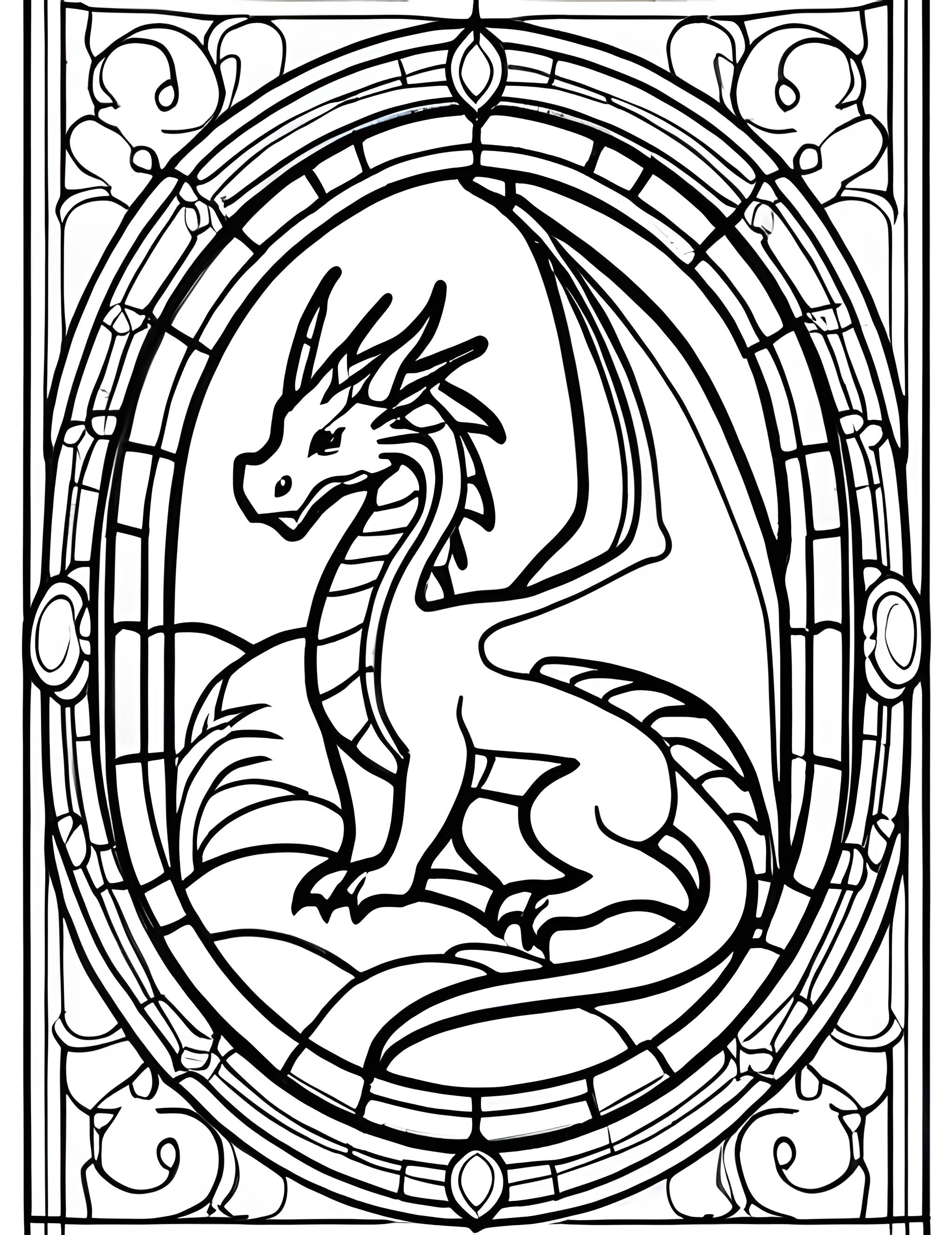 Раскраска Витраж 21