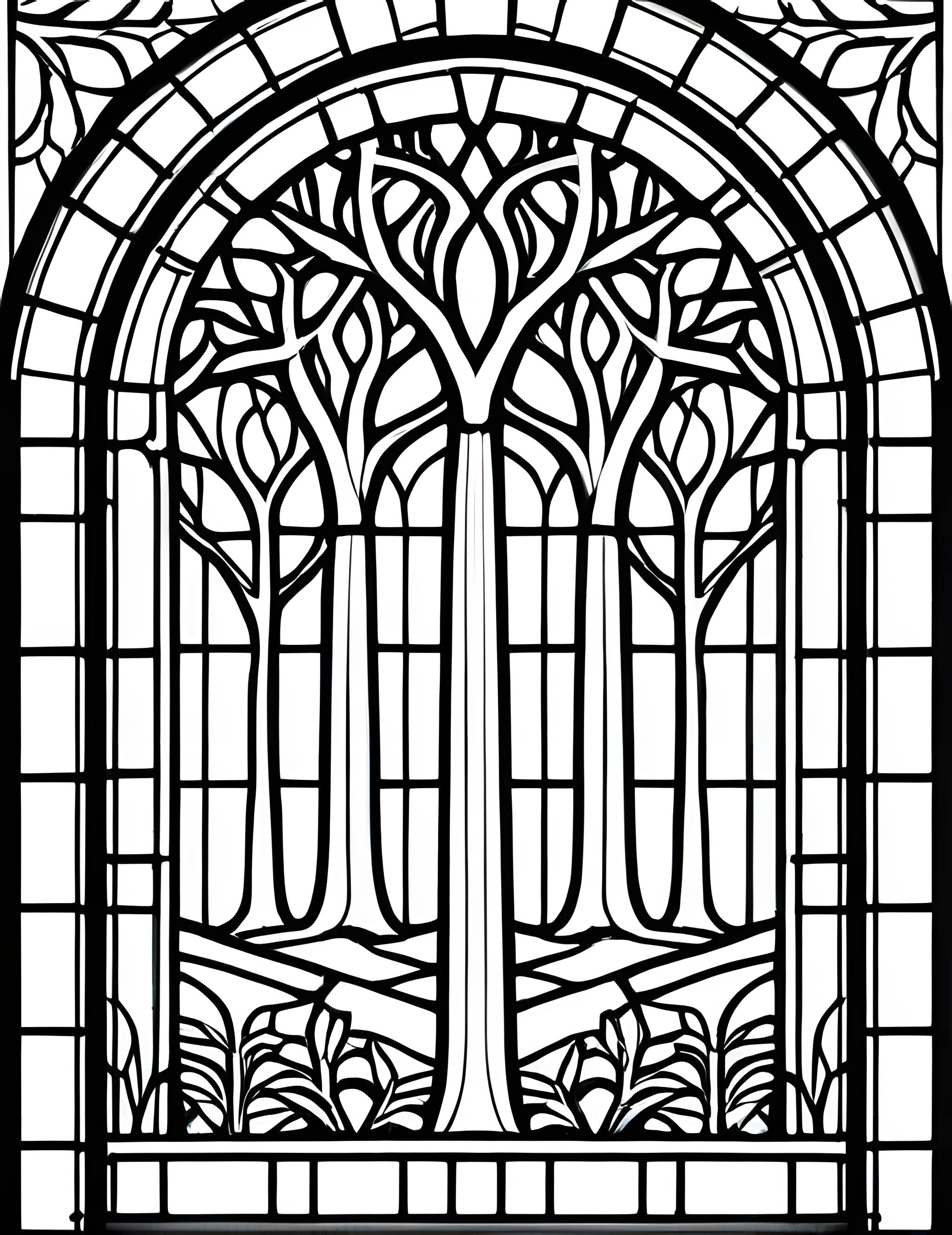 Раскраска Витраж 31