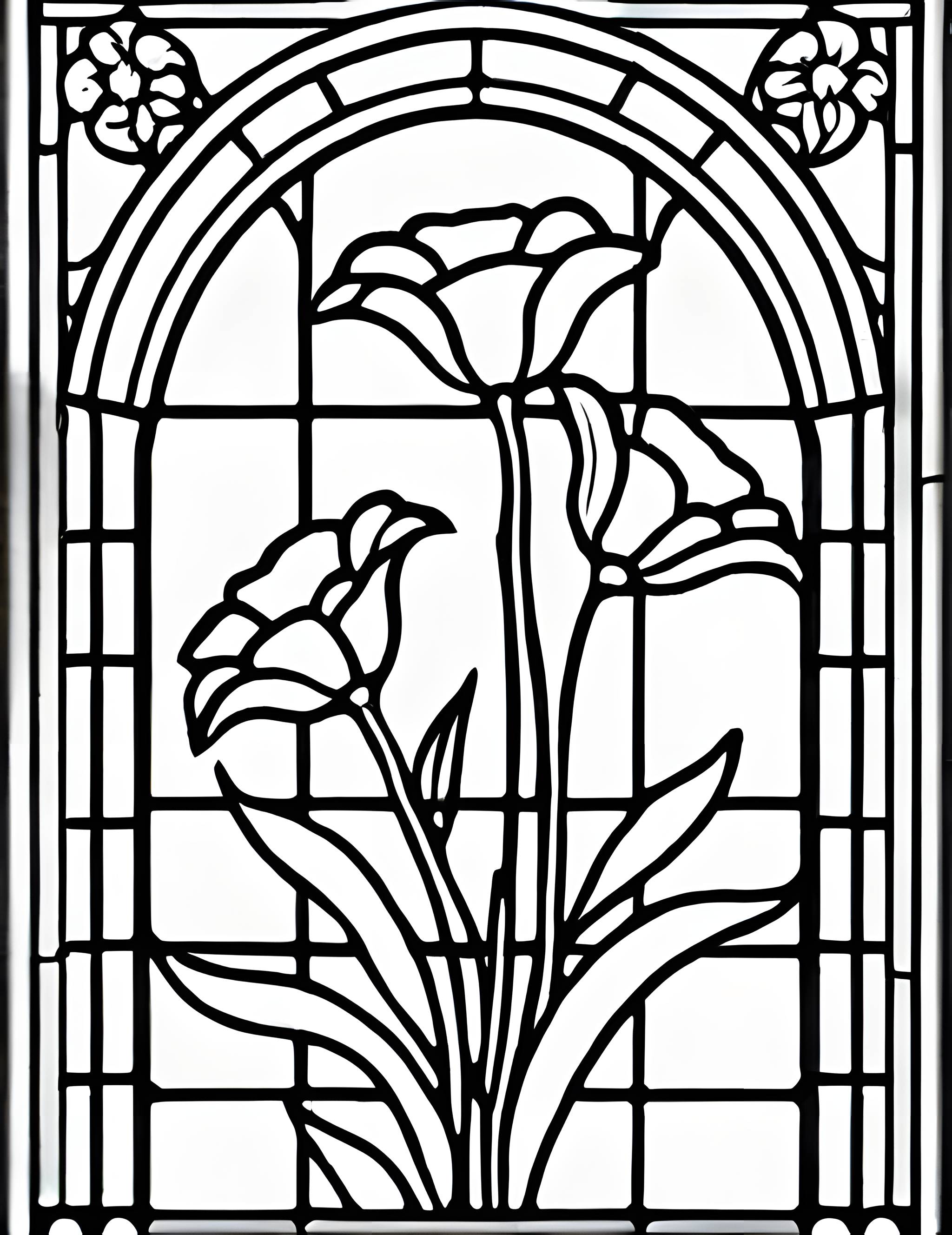 Раскраска Витраж 33