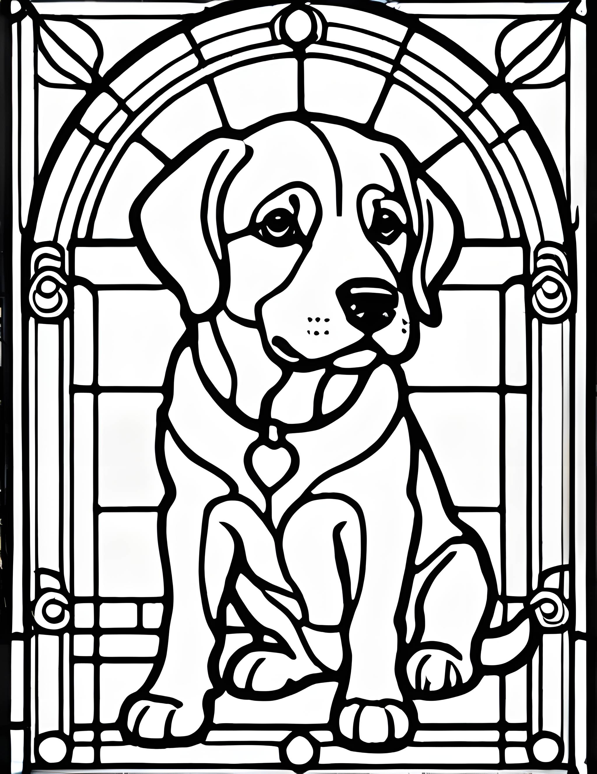 Раскраска Витраж 34