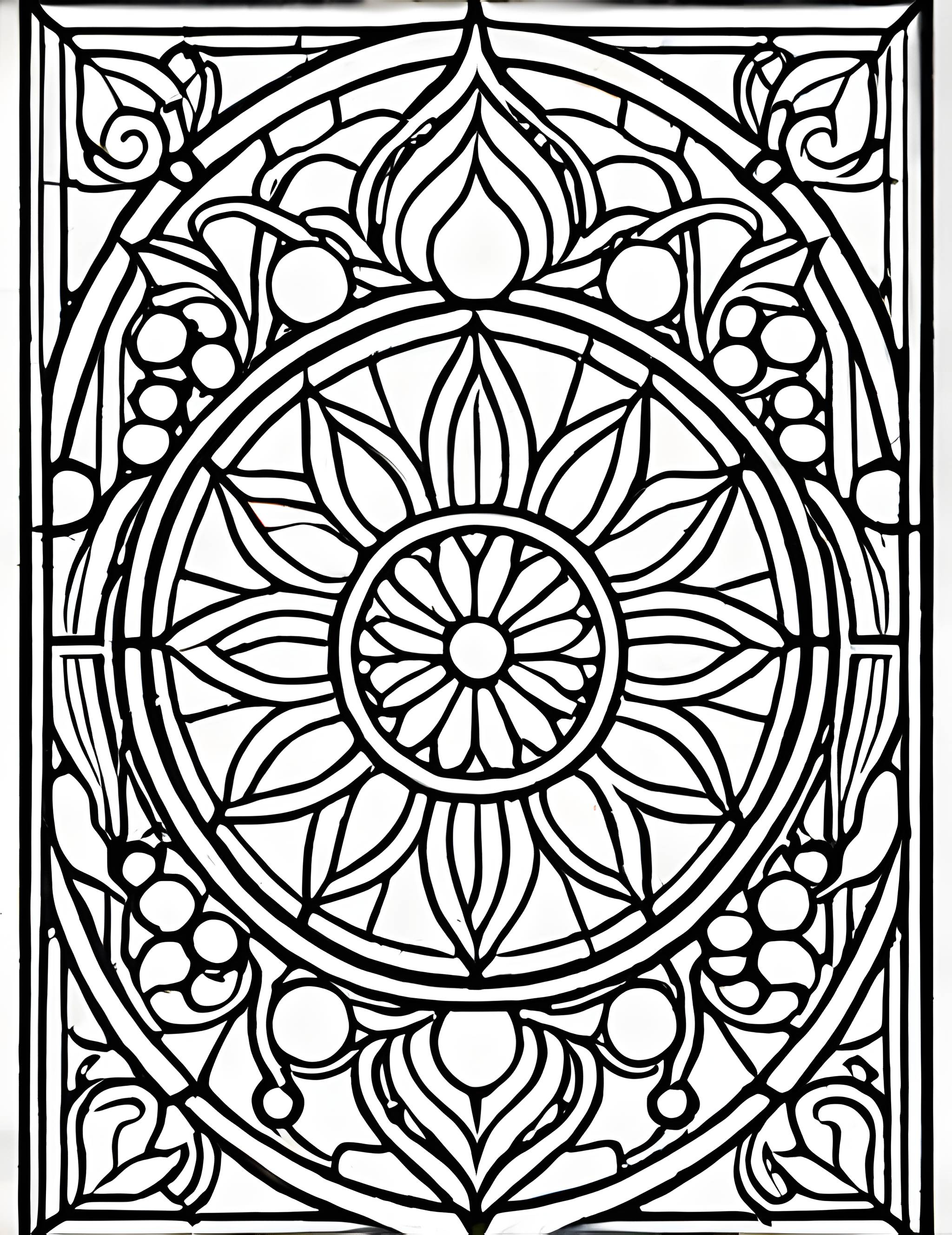 Раскраска Витраж 37