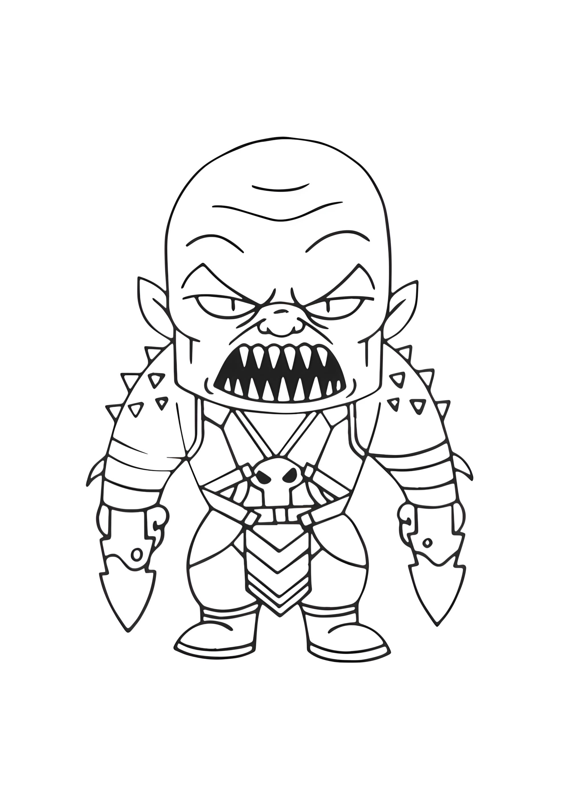 Раскраска Барака Мортал Комбат