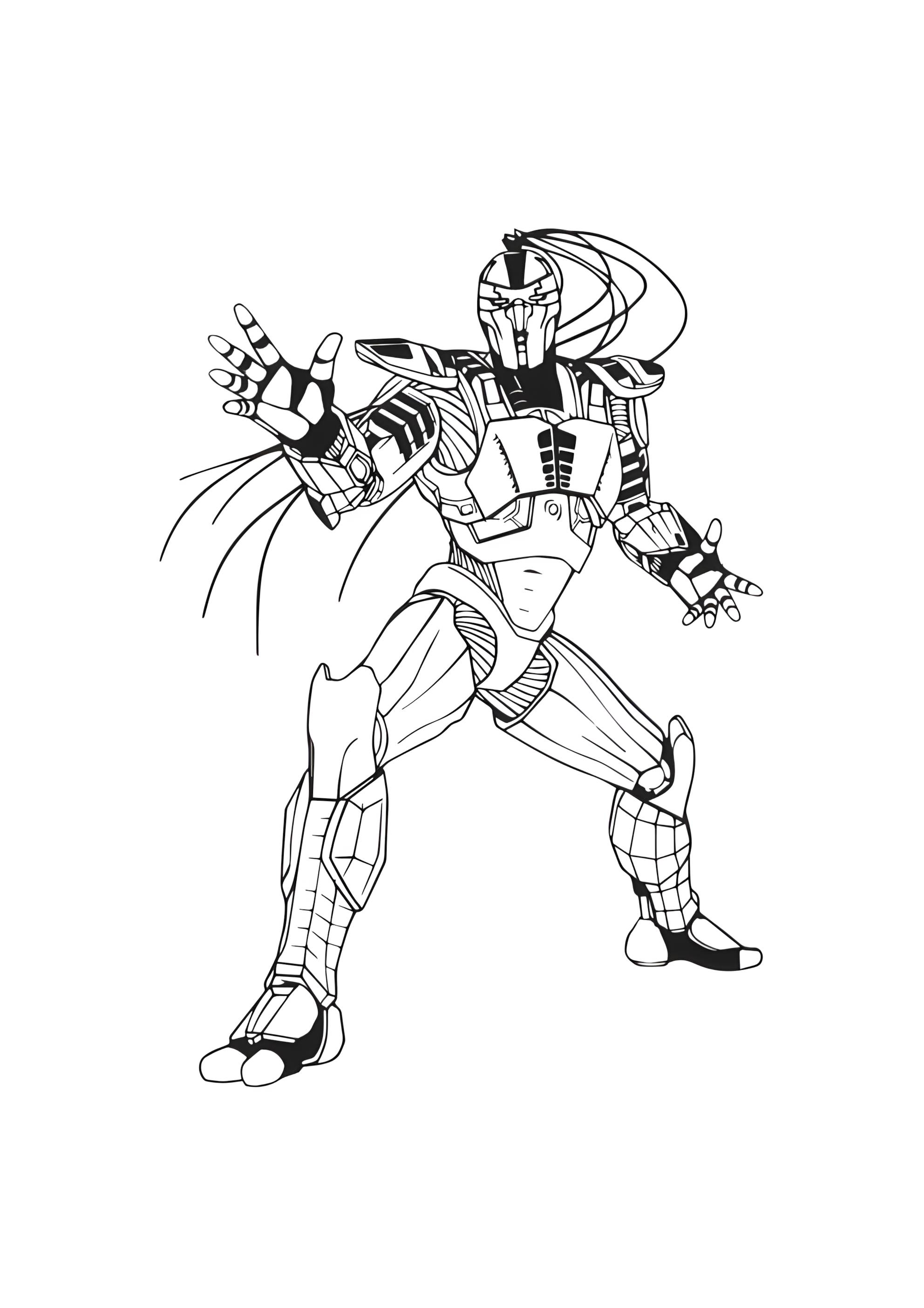 Раскраска Боец из МК