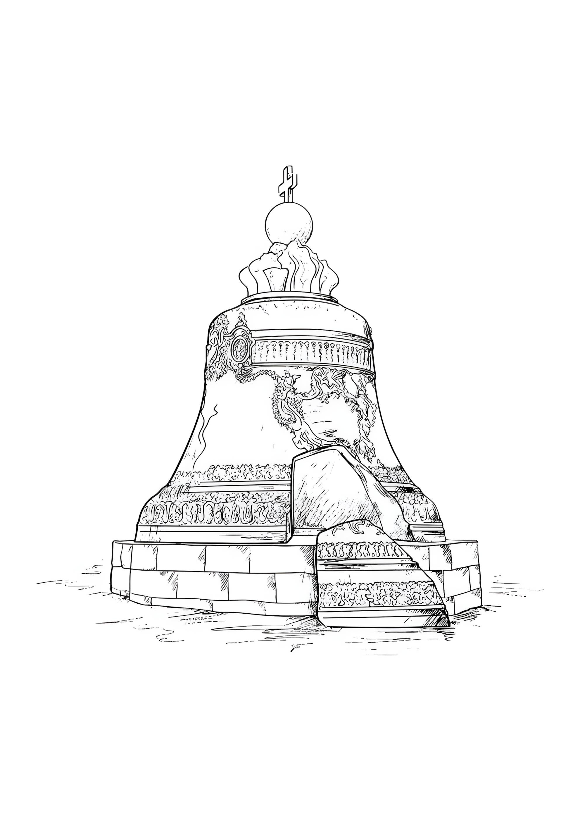Раскраска Царь-Колокол Москва