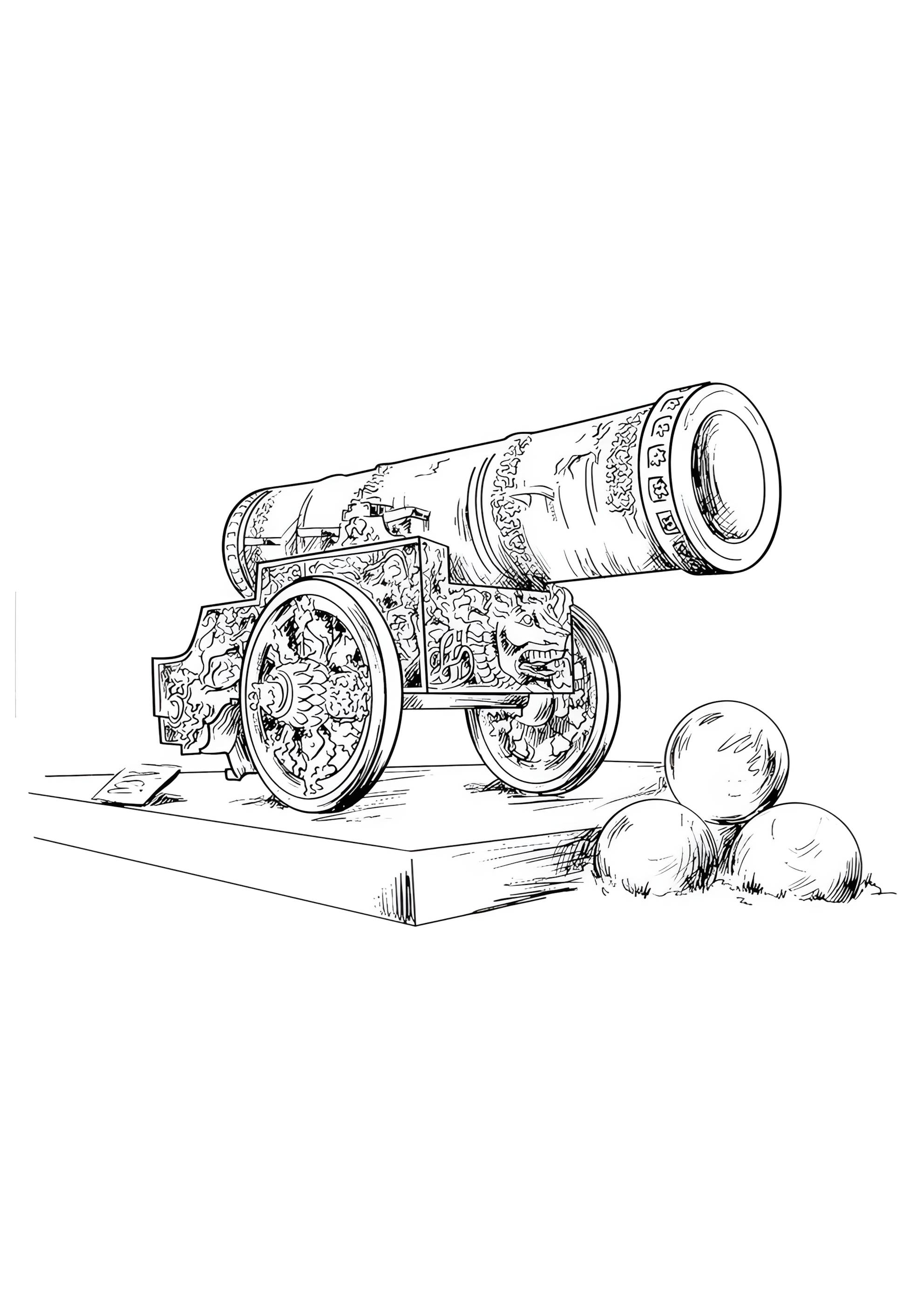 Раскраска Царь-пушка Москва