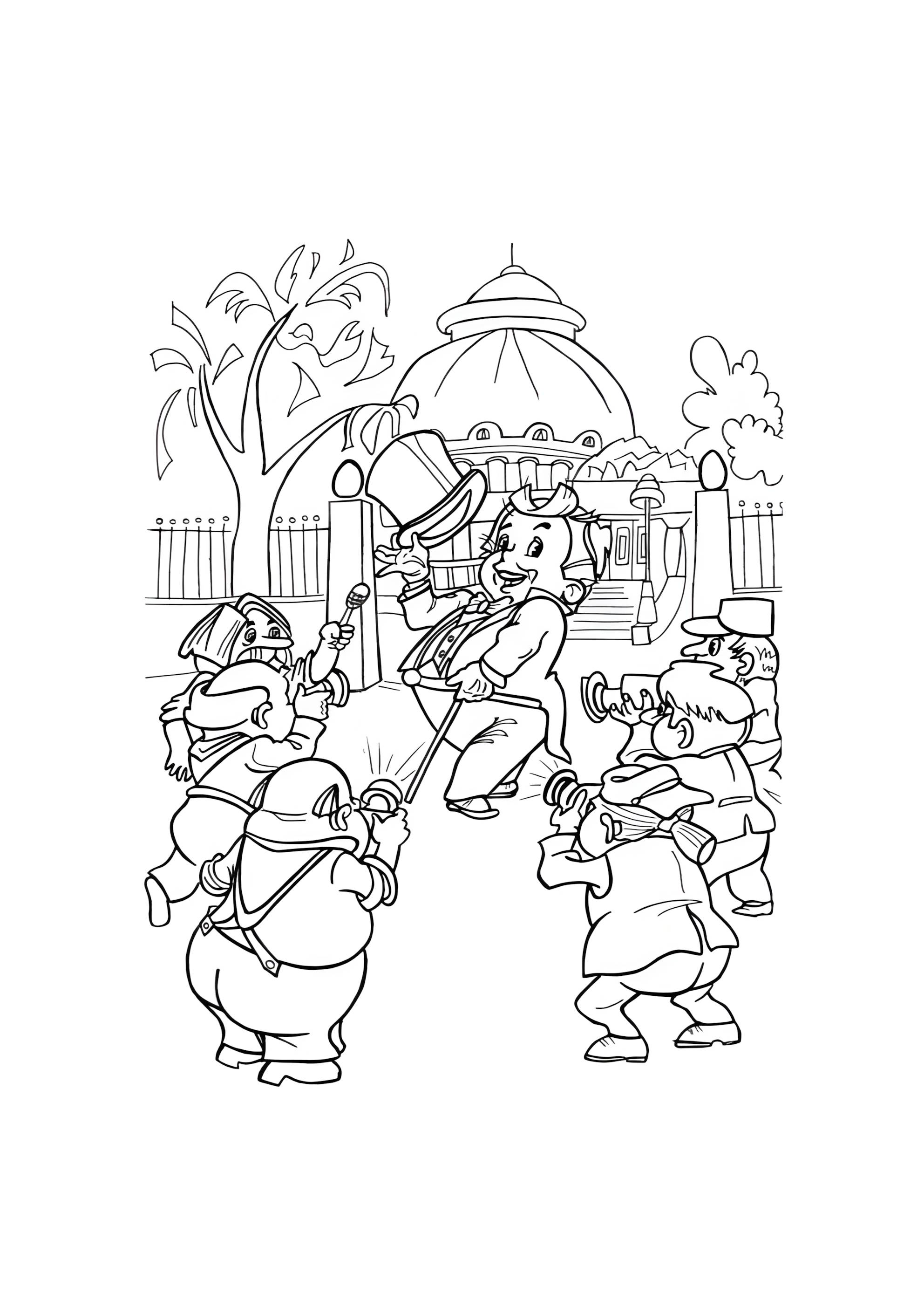 Раскраска Другие персонажи из Незнайки