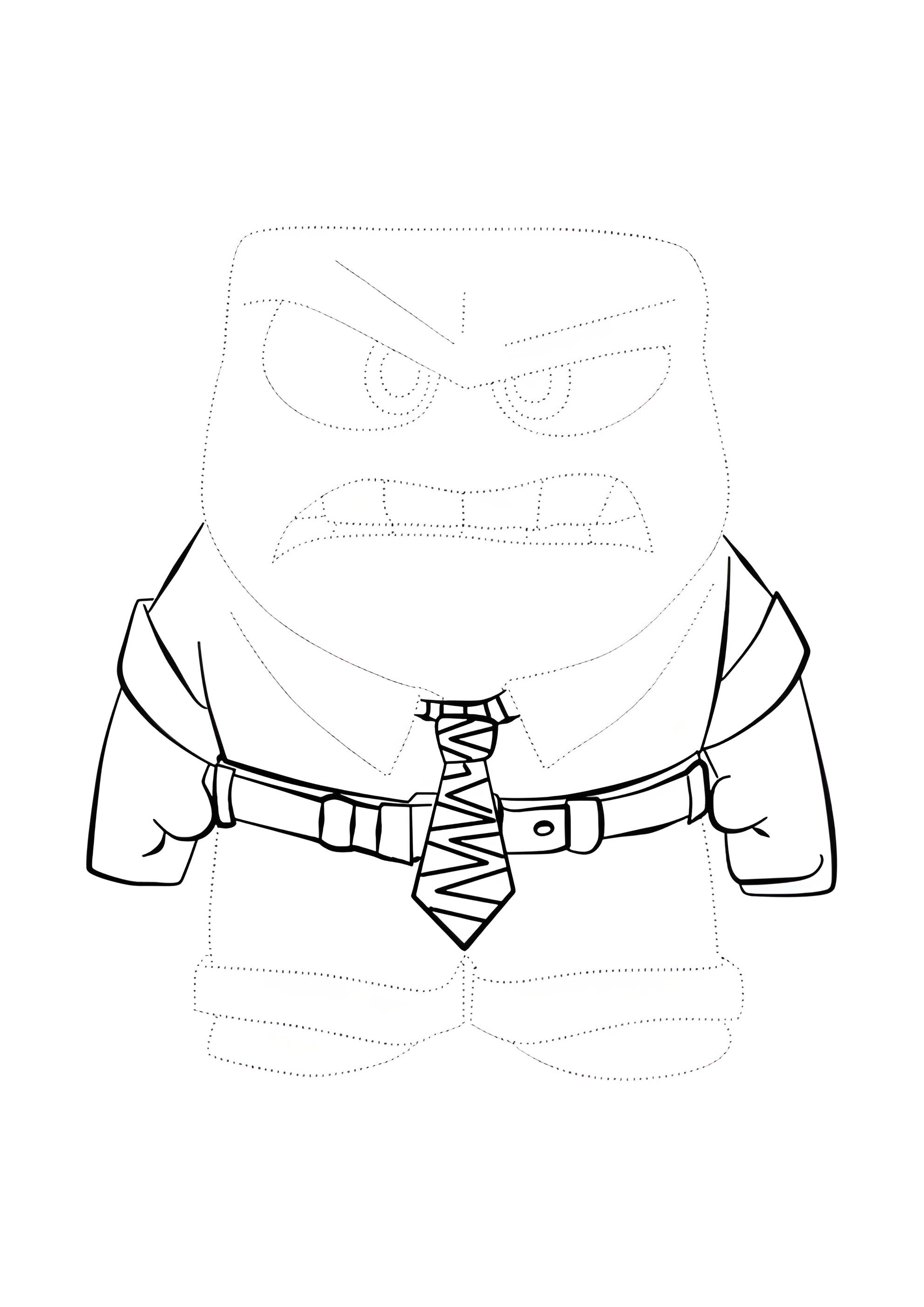 Раскраска Эмоция Гнев по точкам