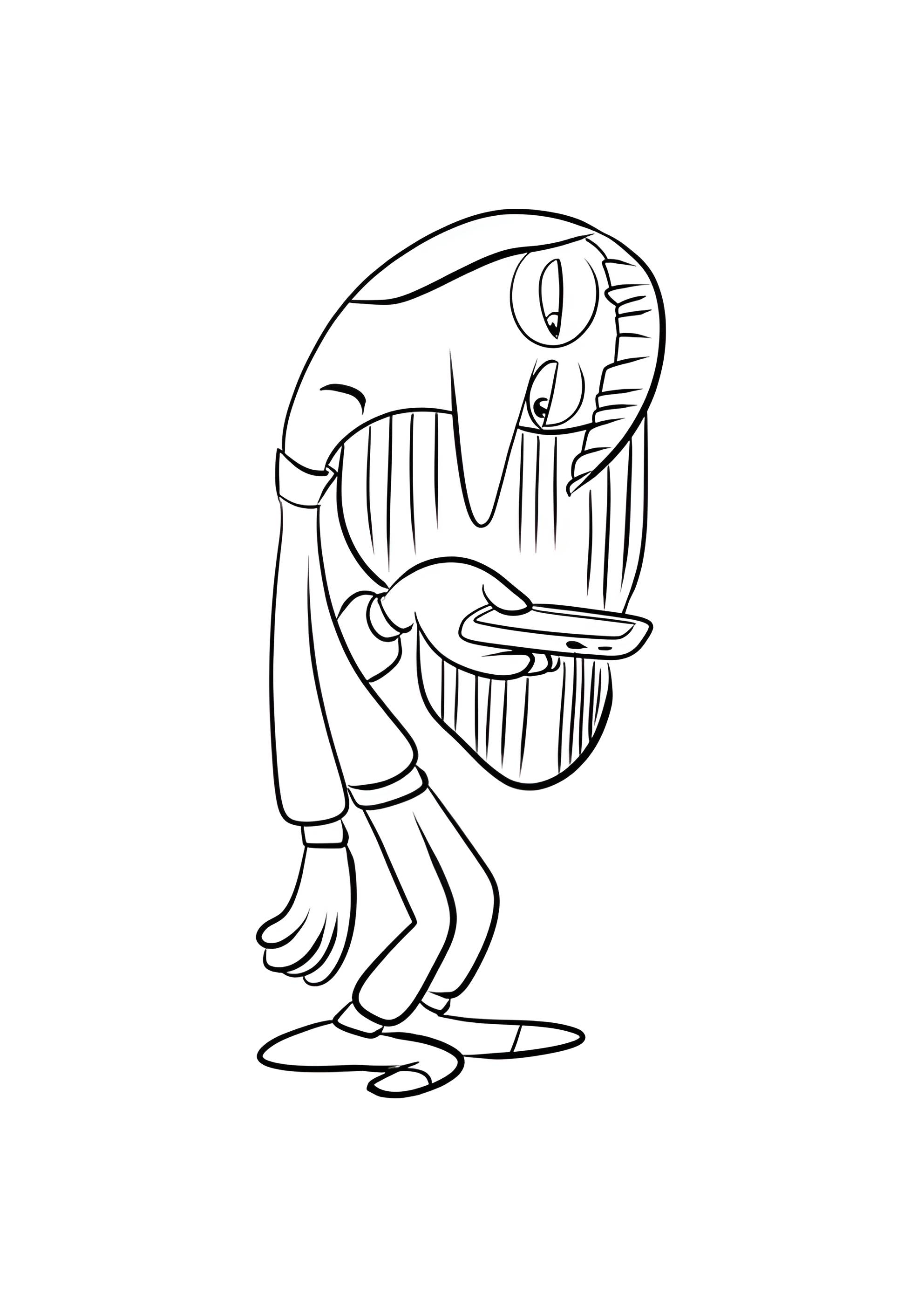 Раскраска Эмоция Хандра с пультом