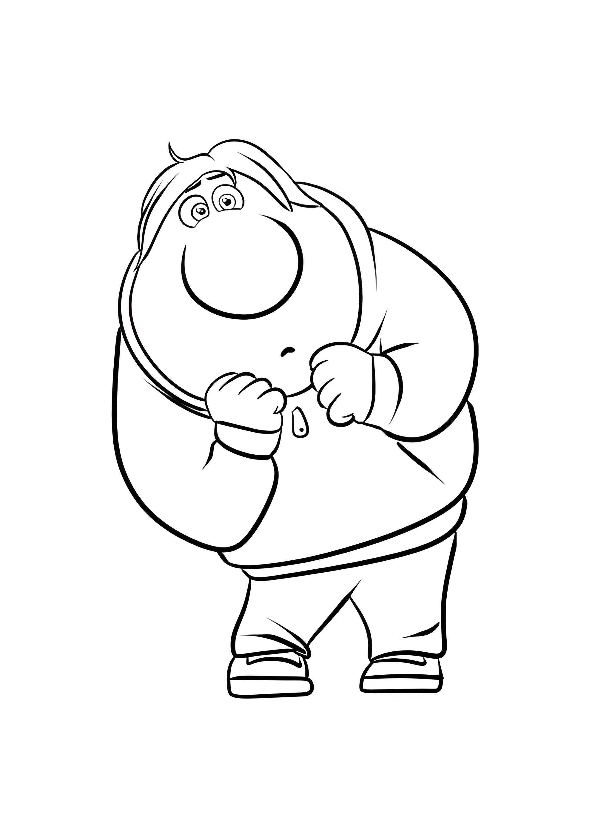 Раскраска Эмоция Стыд в полный рост