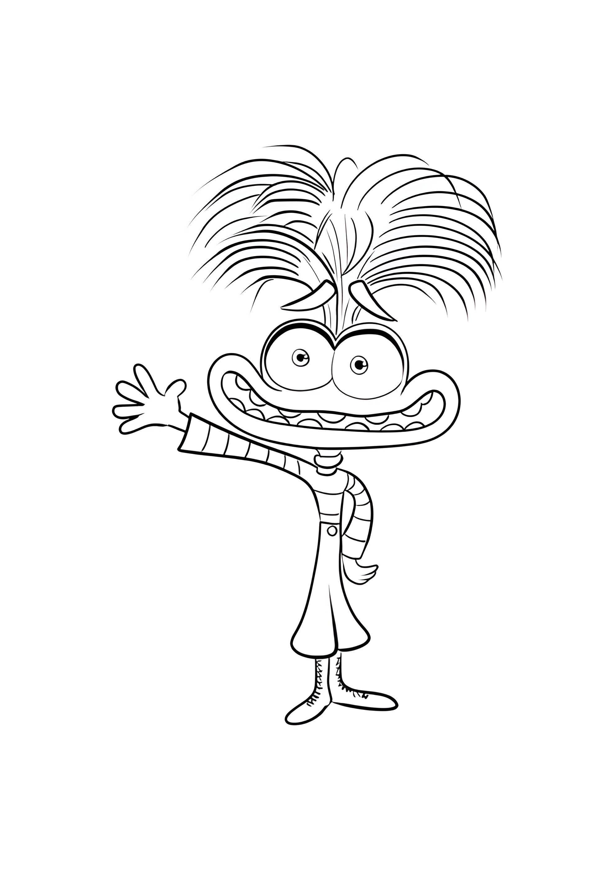 Раскраска Эмоция Тревожность