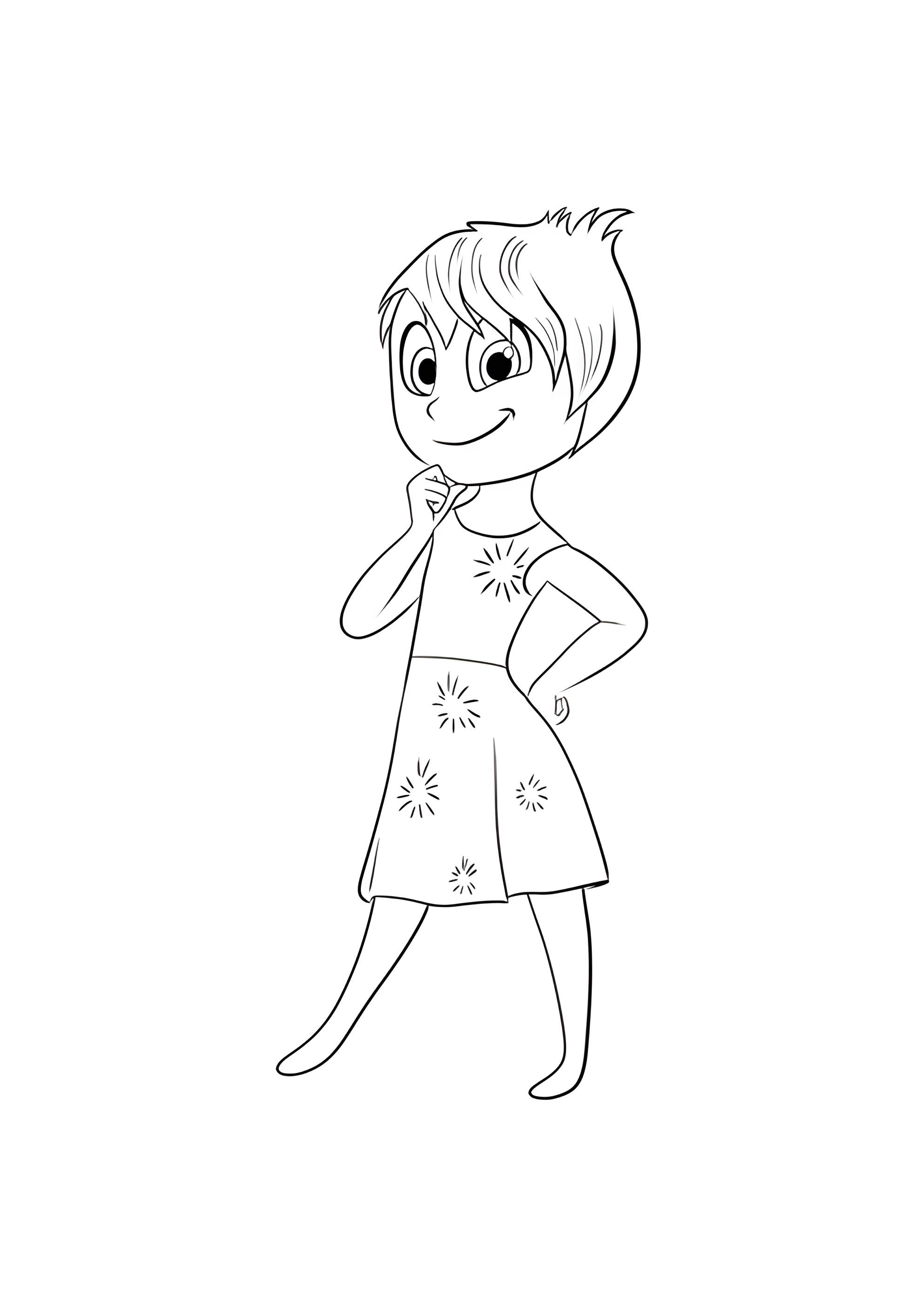 Раскраска Энергичная Радость из Головоломка 2