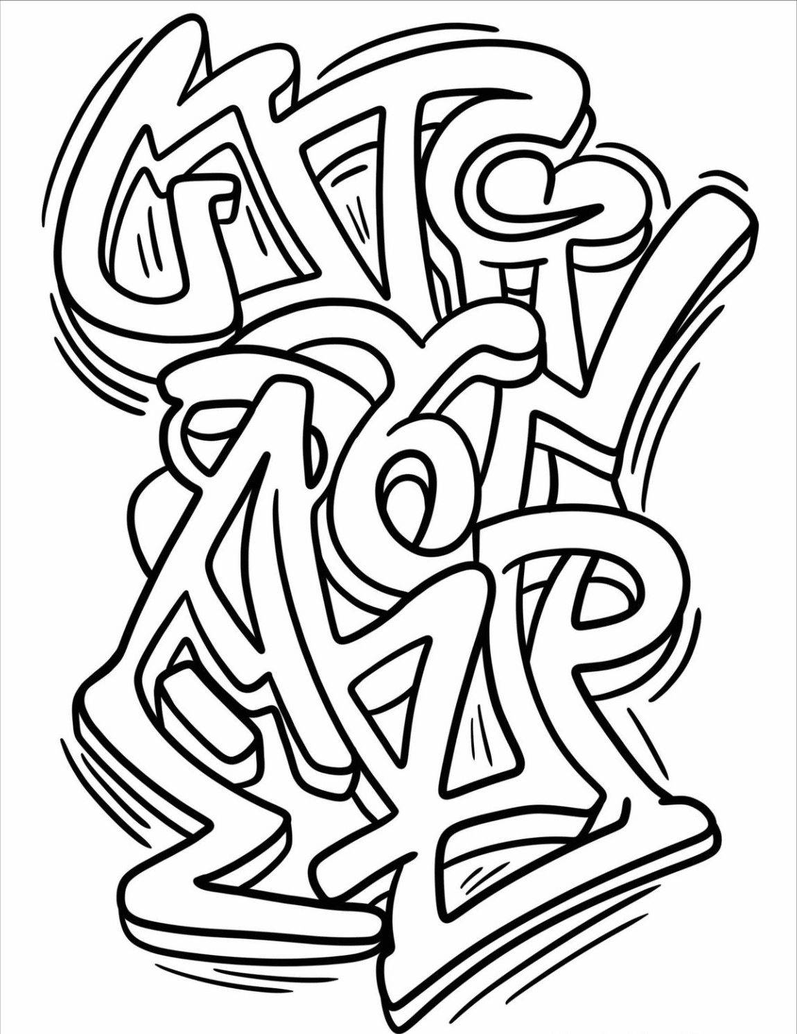 Раскраска Граффити 6