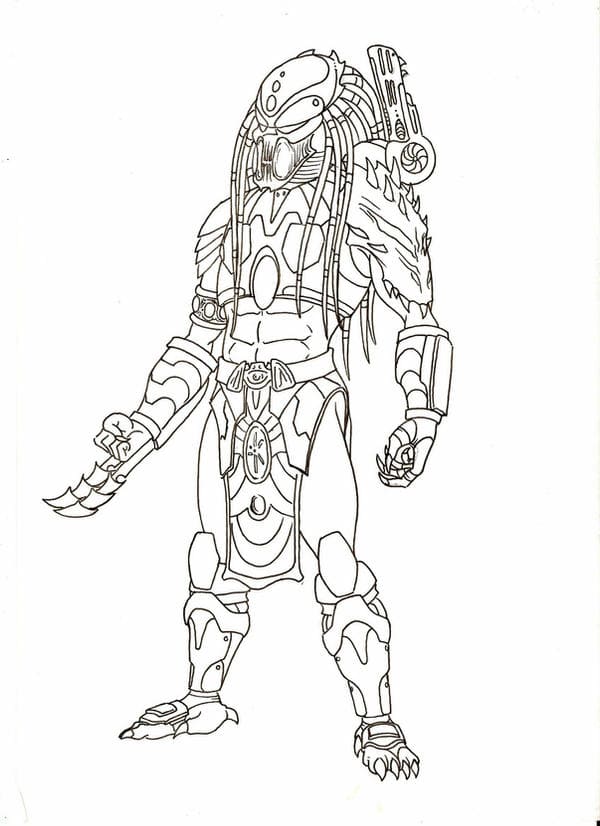 Раскраска Хищник