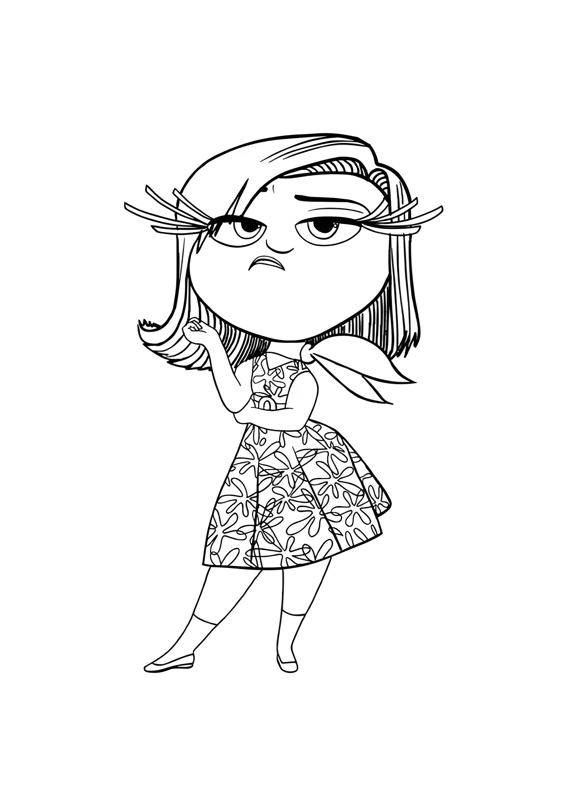 Раскраска Изящная эмоция Брезгливость