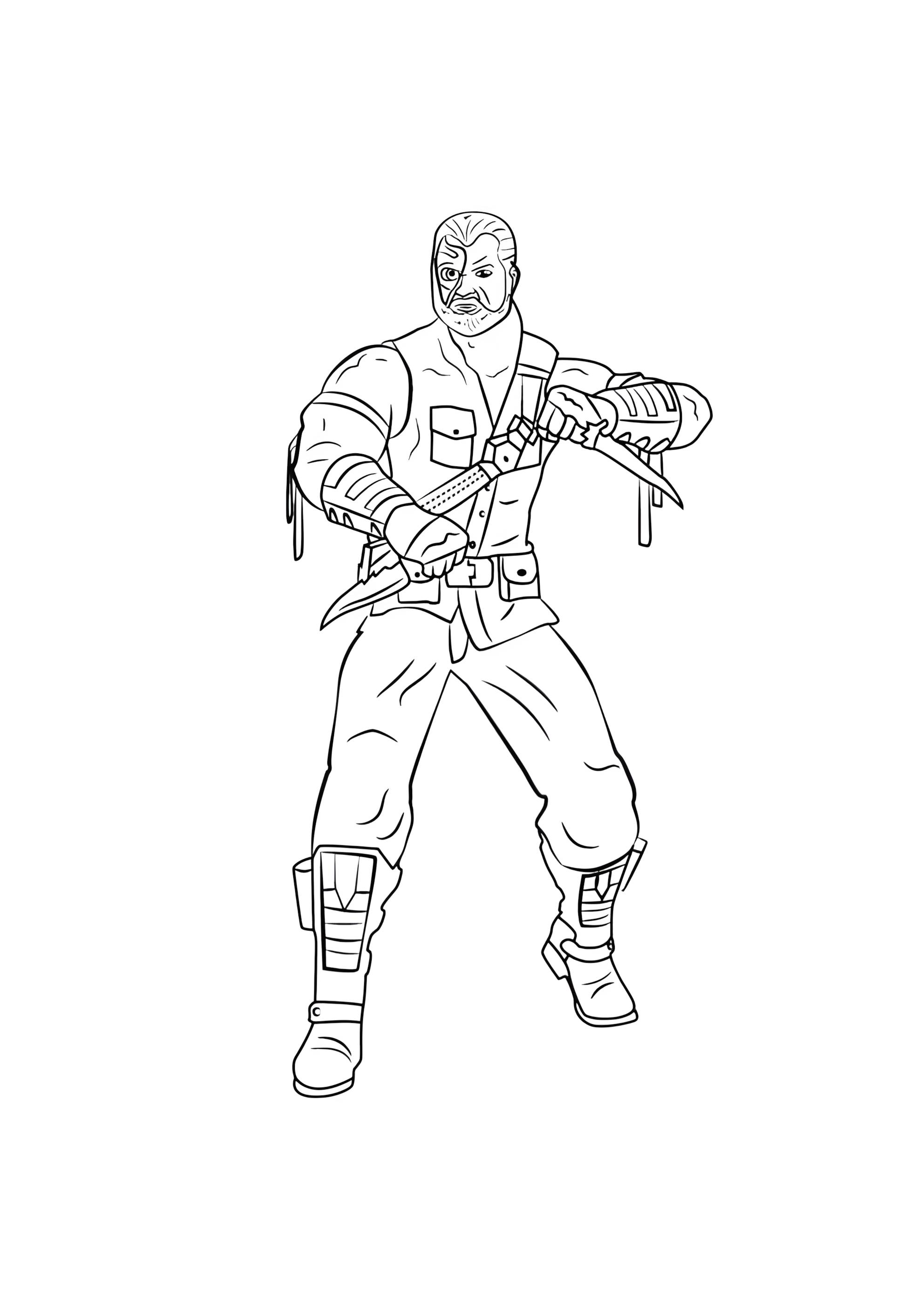 Раскраска Кано Мортал Комбат