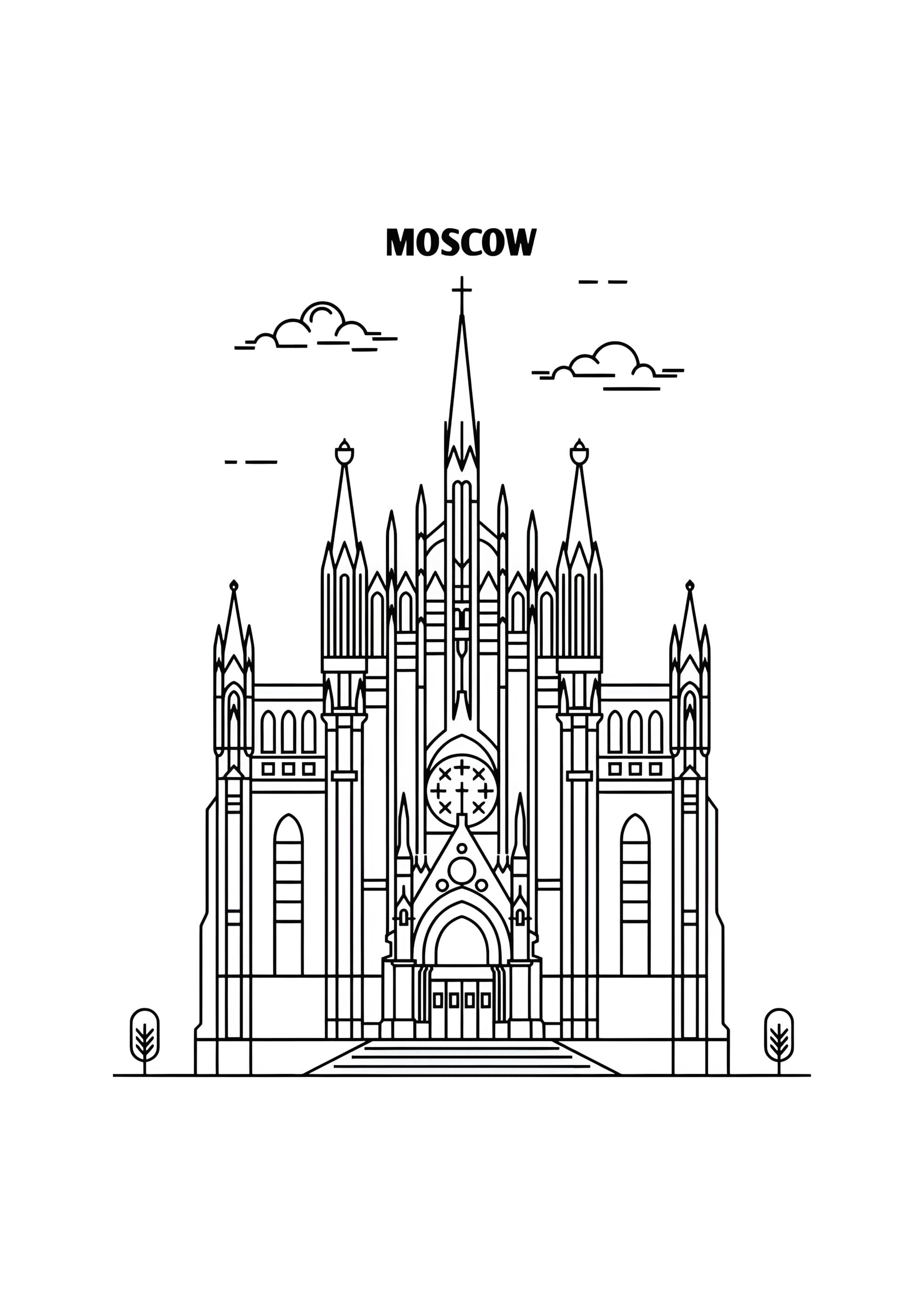 Раскраска Кастел Москва Столица