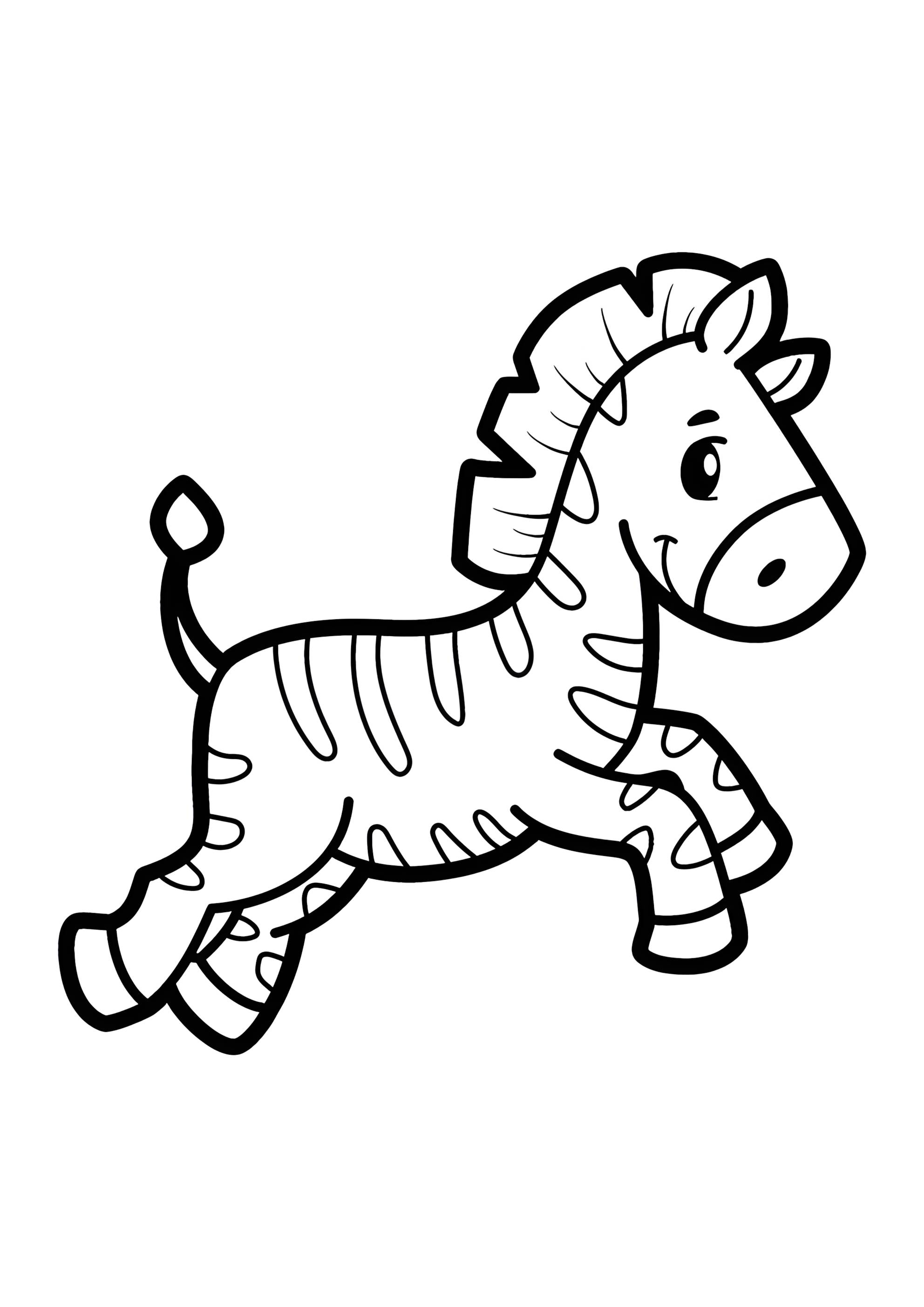 Раскраска Красивая зебра